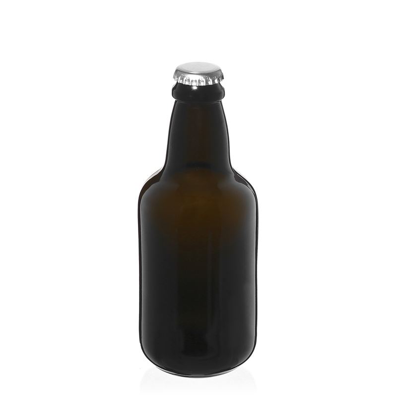 330 ml õllepudel 'Era', klaas, antiikroheline, suuava: kroonork