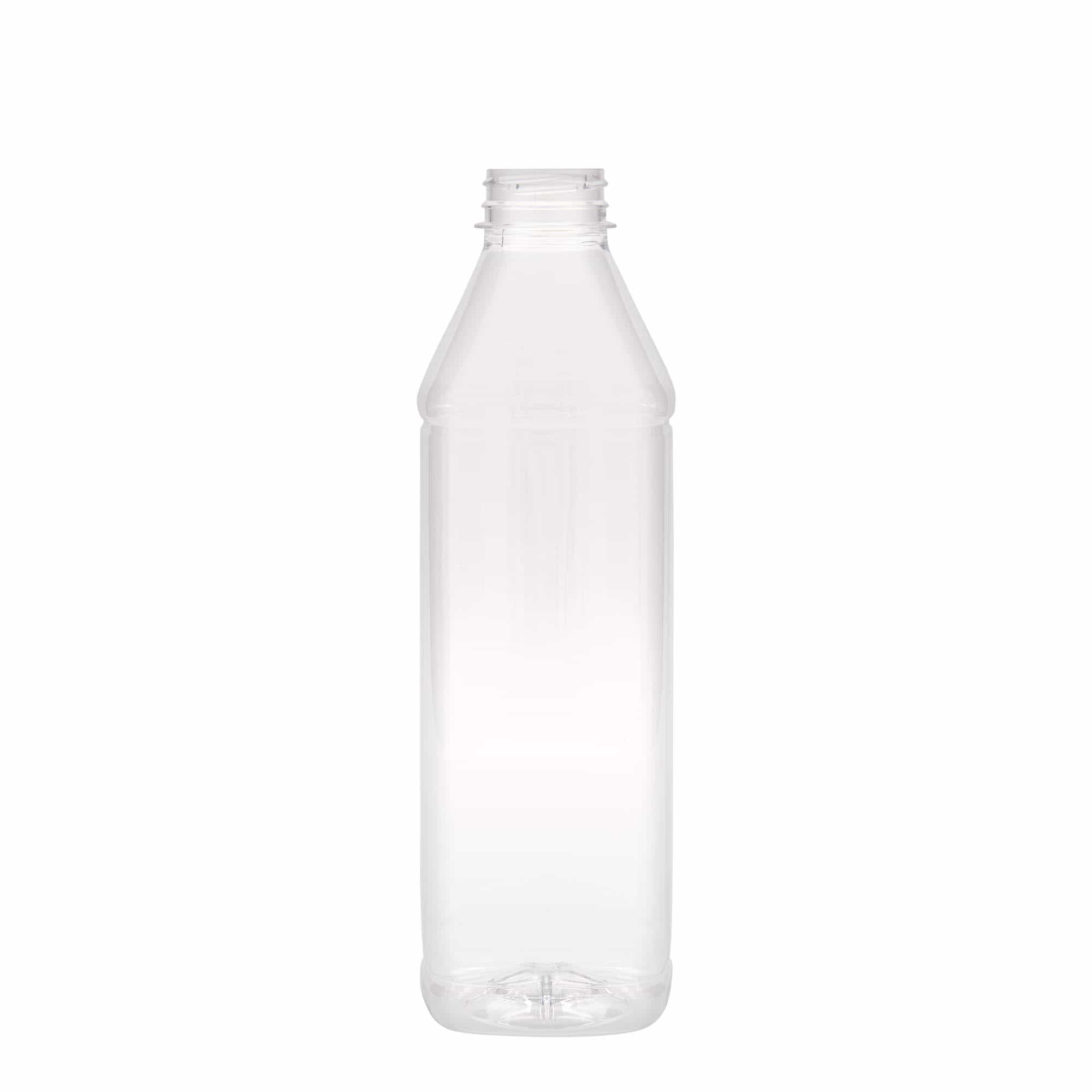 1000 ml PET-pudel 'Milk and Juice Carré', ruudukujuline, plast, sulgur: 38 mm 1000 ml PET-pudel 'Milk and Juice Carré', ruudukujuline, plast, sulgur: 38 mm