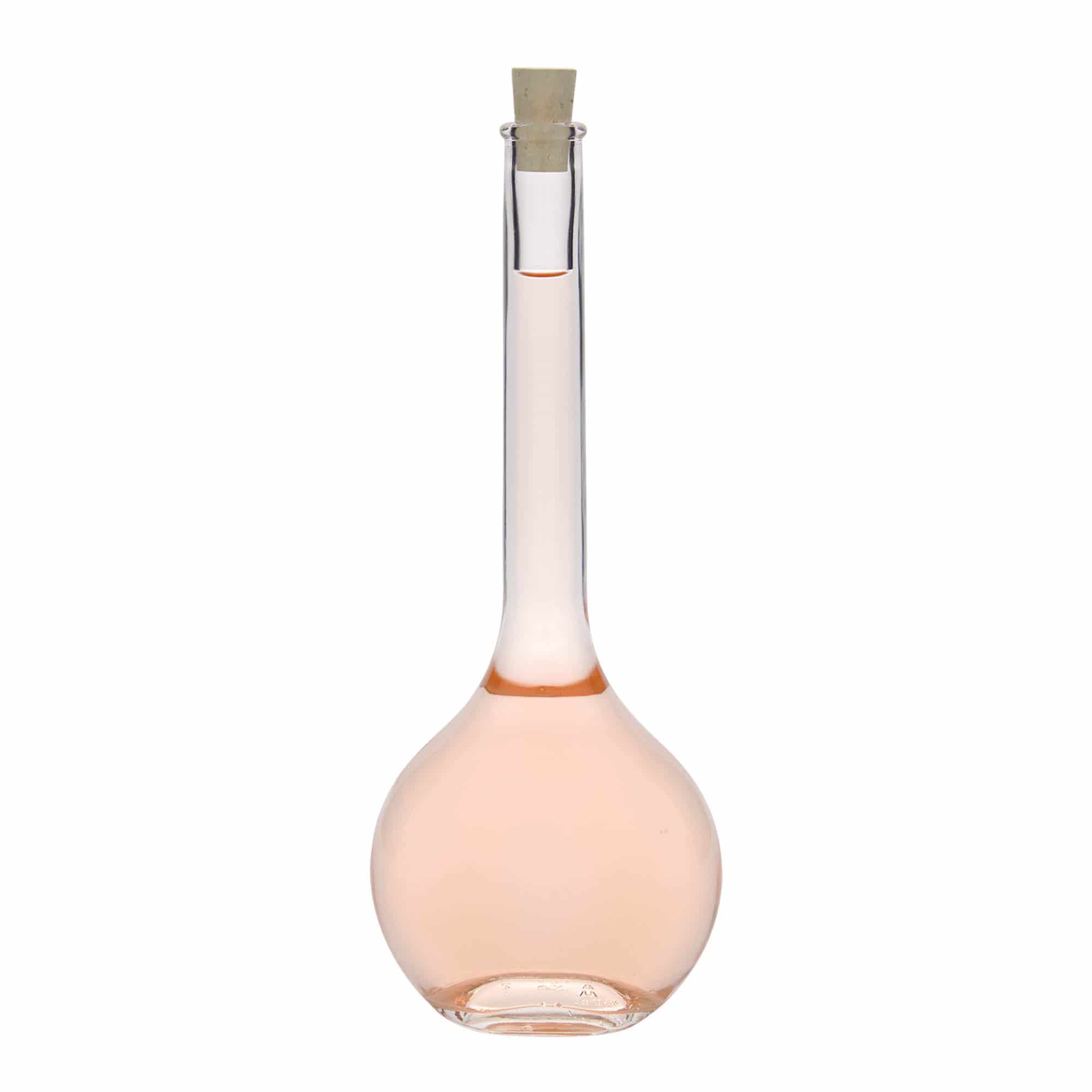 500 ml klaaspudel 'Contessa', ovaalne, sulgur: kork