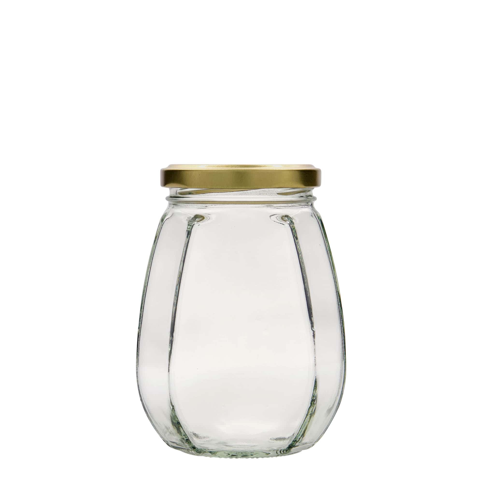 385 ml kaunistuspurk, kuusnurkne, avale: Twist-Off (TO 63)