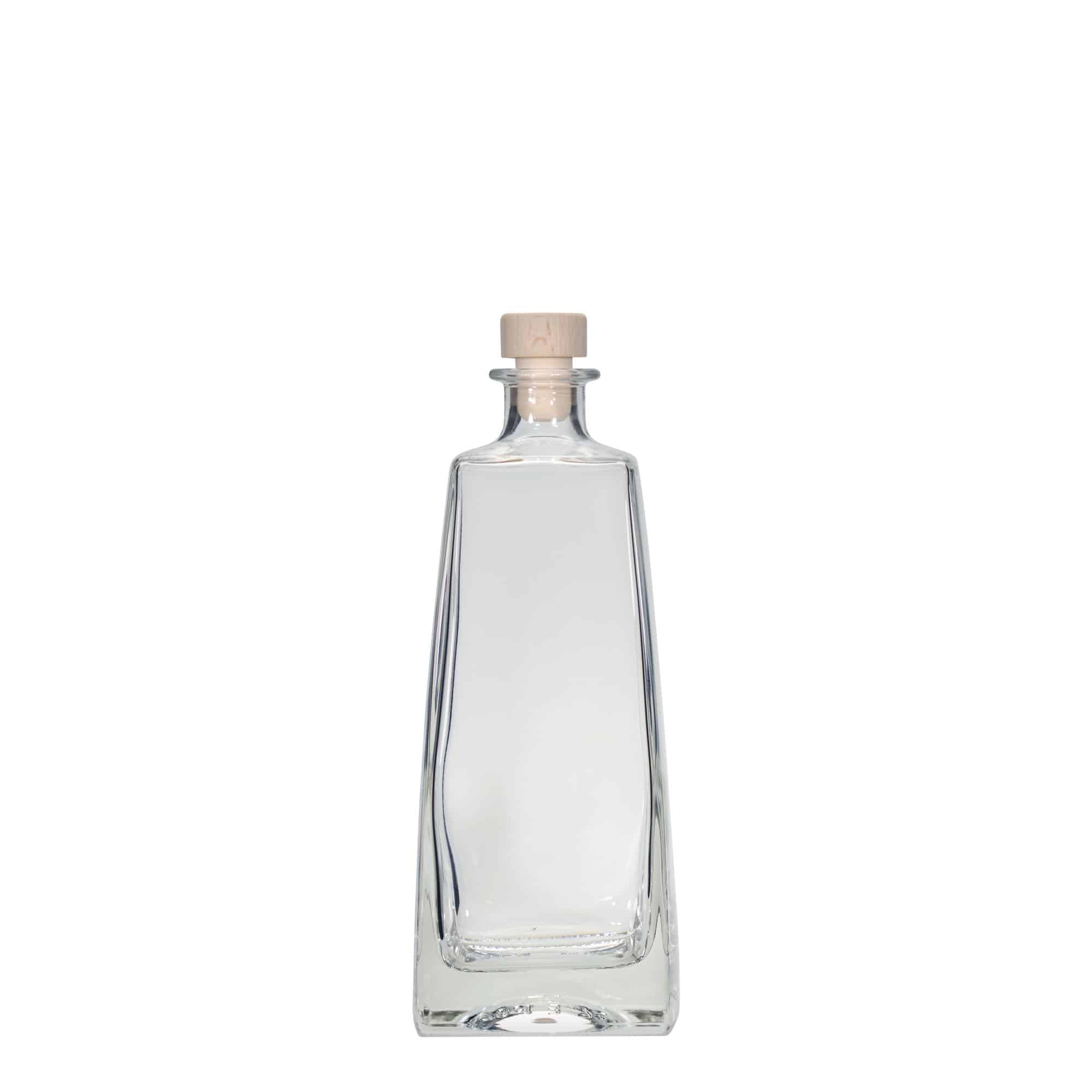 700 ml klaaspudel 'Timmy', ristkülikukujuline, ava: kork