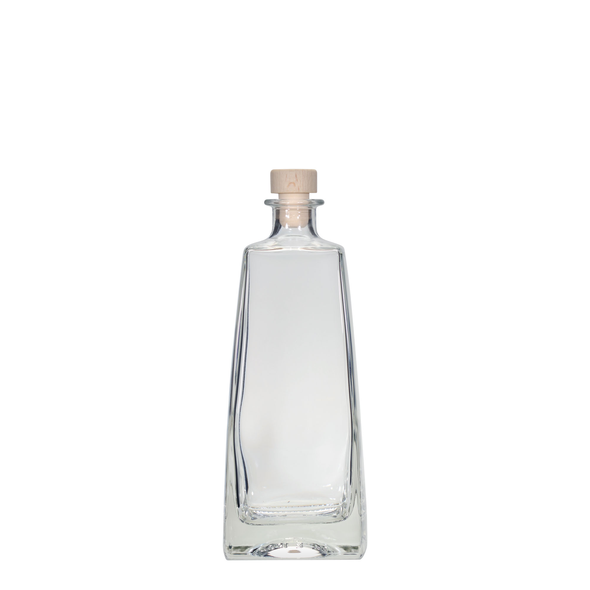 700 ml klaaspudel 'Timmy', ristkülikukujuline, ava: kork