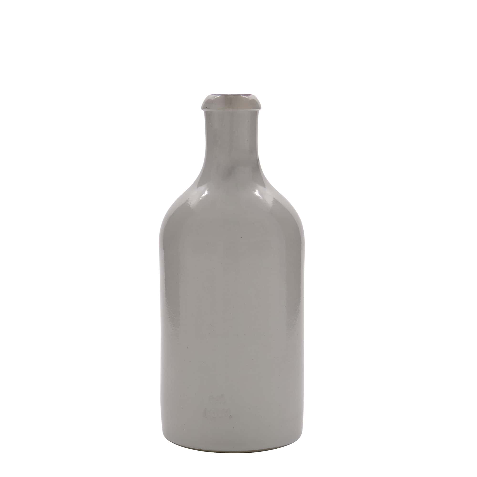 500 ml keraamiline pudel, kivikeraamika, valge, sulgur: traatkork 500 ml keraamiline pudel, kivikeraamika, valge, sulgur: traatkork