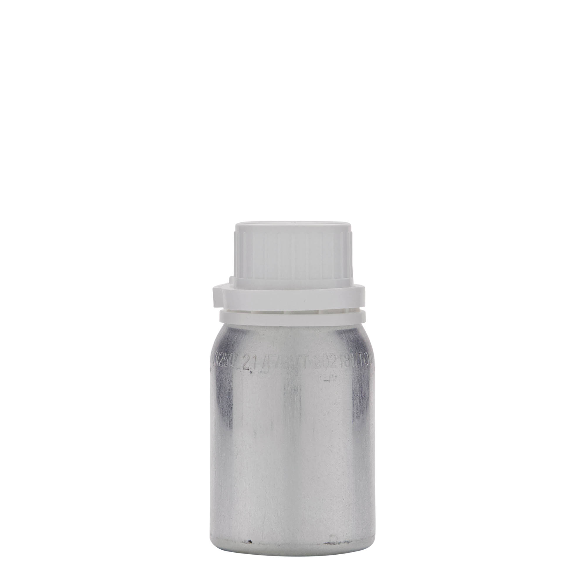 125 ml alumiiniumflakon, metall, hõbedane, suuava: DIN 32