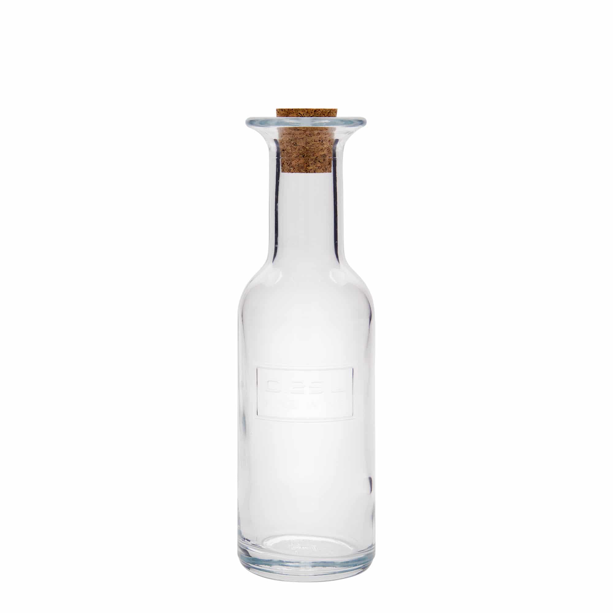 250 ml klaaspudel 'Optima Fine Wine', sulgur: kork