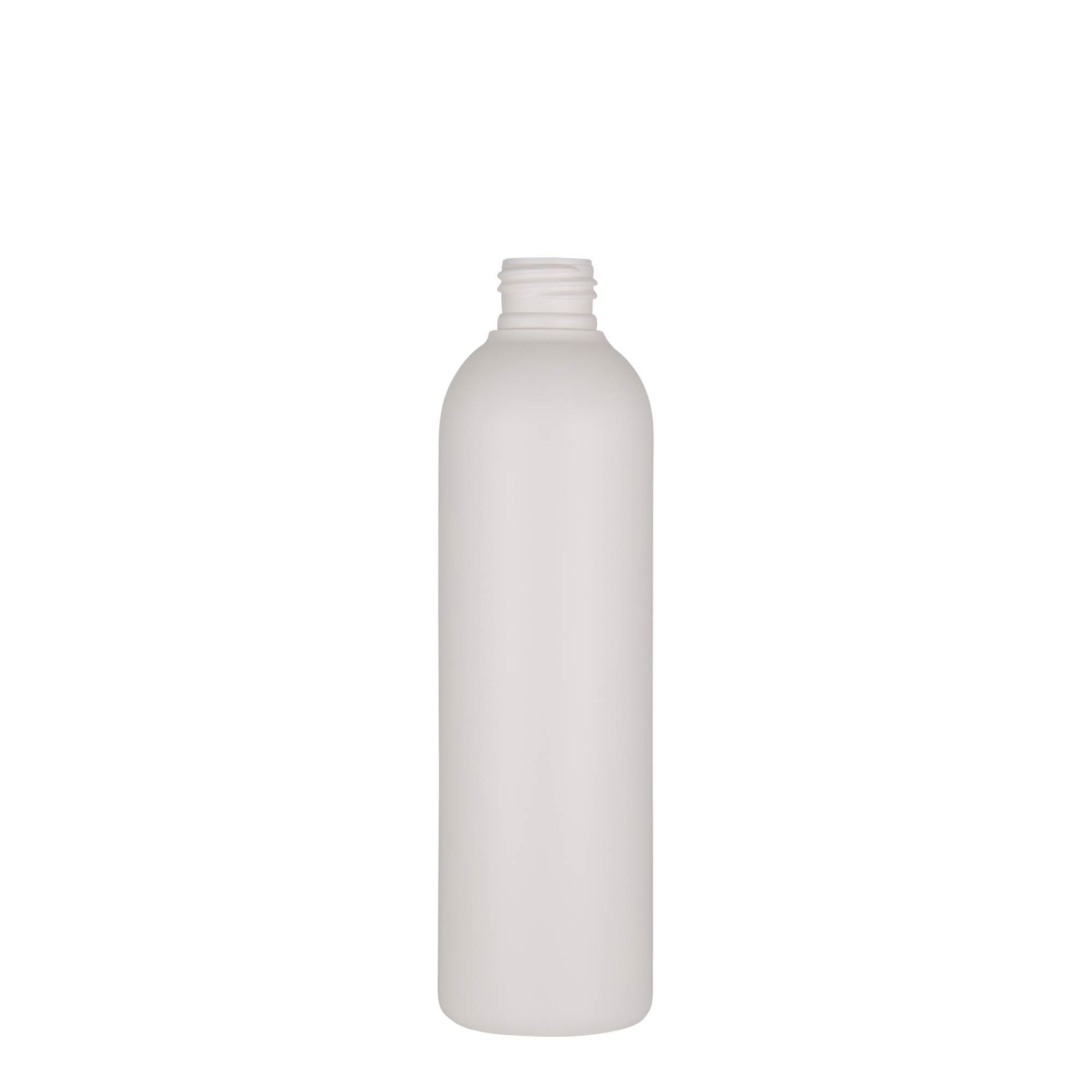 250 ml plastpudel 'Tuffy', HDPE, valge, kael: 24/410