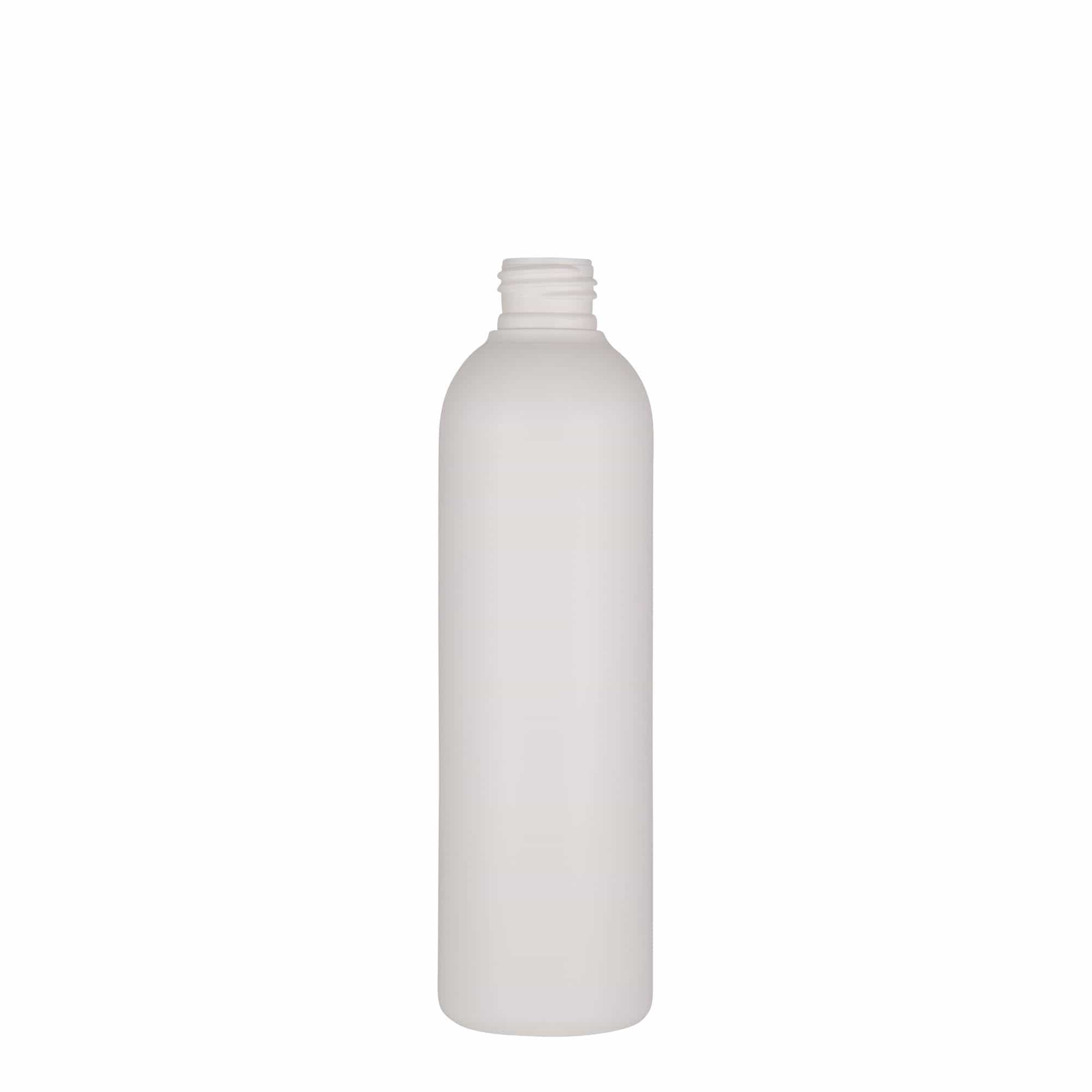 250 ml plastpudel 'Tuffy', HDPE, valge, kael: 24/410