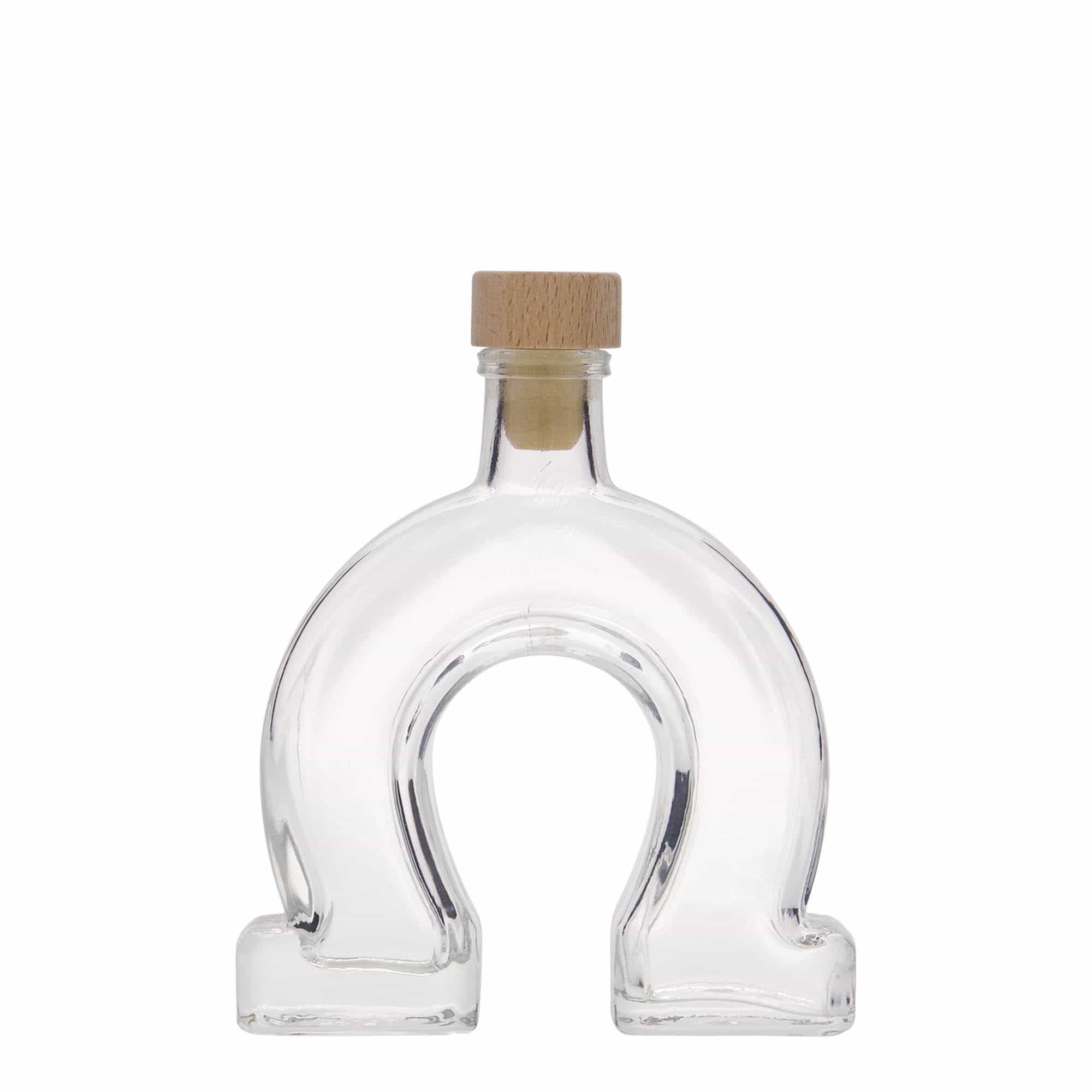 100 ml klaaspudel 'Hobuseraud', sulgur: kork