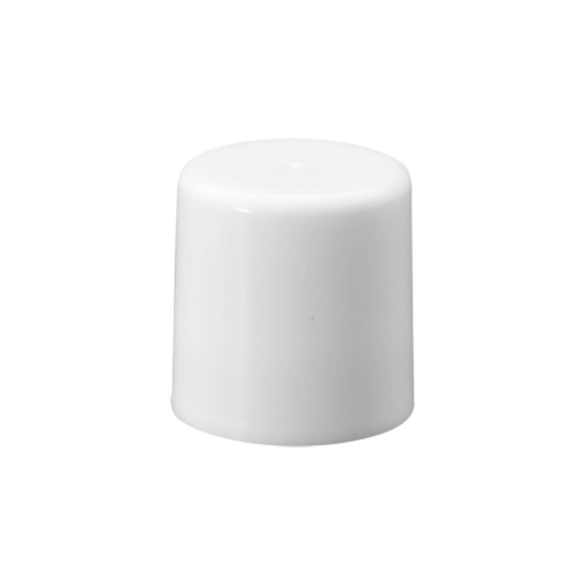 Kork 50 ml rulliga pudelile, PP-plast, valge, sulguri tüüp: keeratav kaas Kork 50 ml rulliga pudelile, PP-plast, valge, sulguri tüüp: keeratav kaas