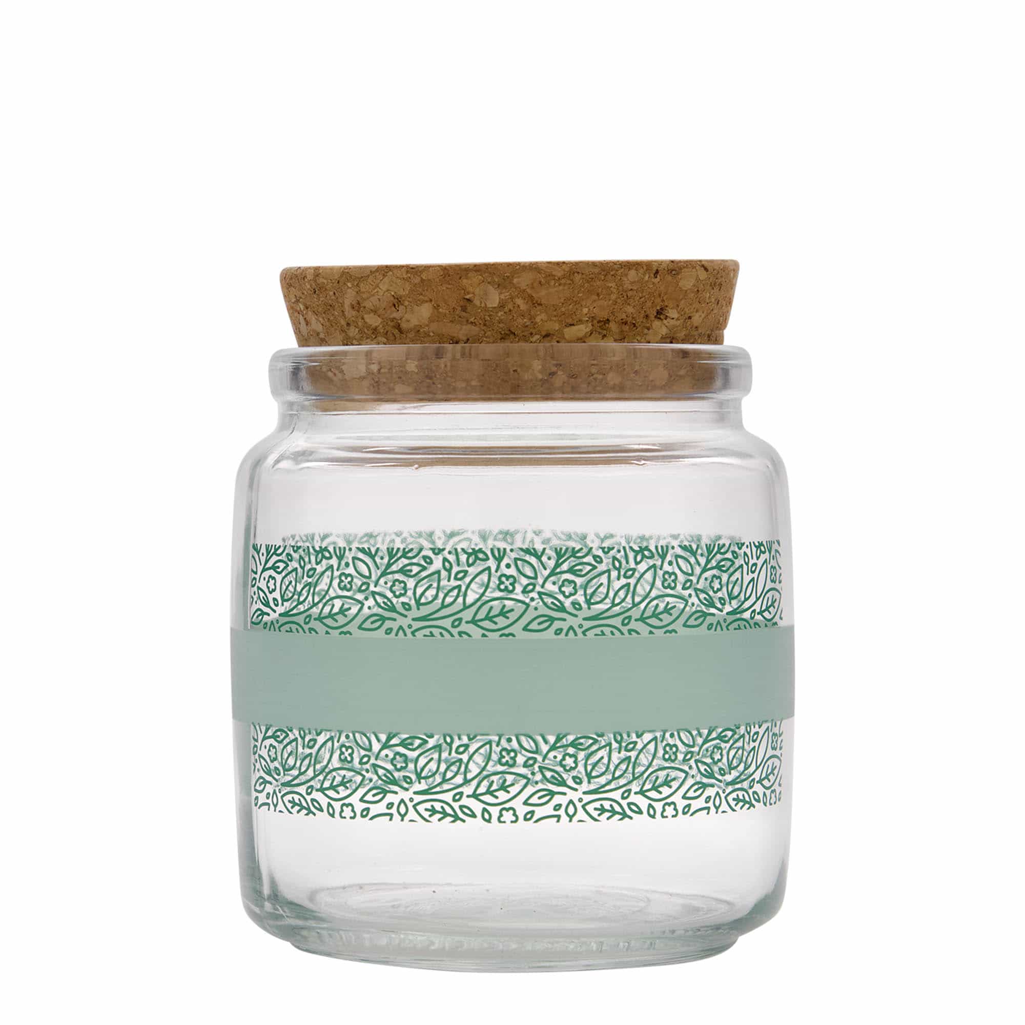 750 ml korksulguriga purk 'Giara', motiiv: Naturalmente verde, sulgur: kork