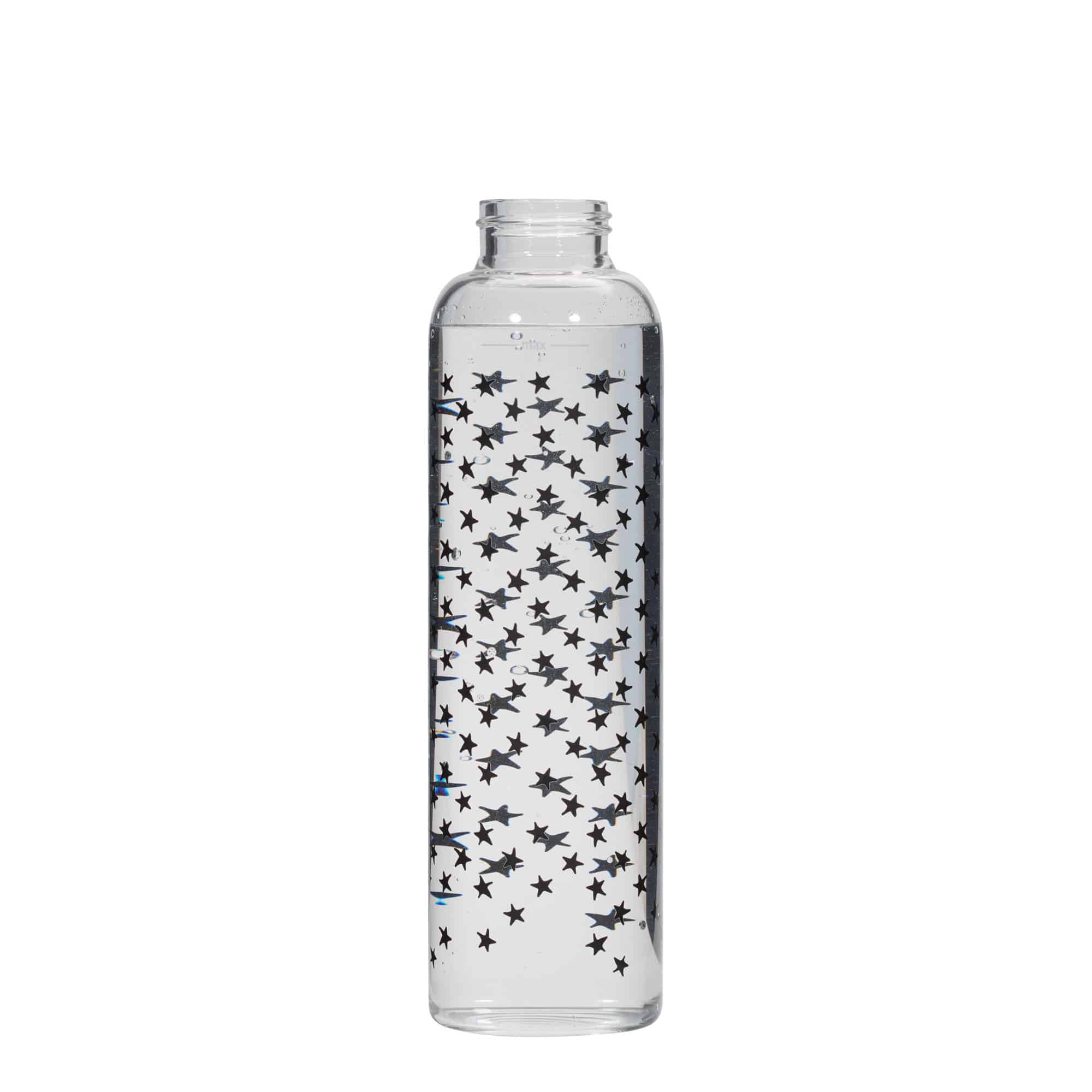 500 ml joogipudel 'Perseus', motiiv: mustad tähed, sulgur: keeratav kork