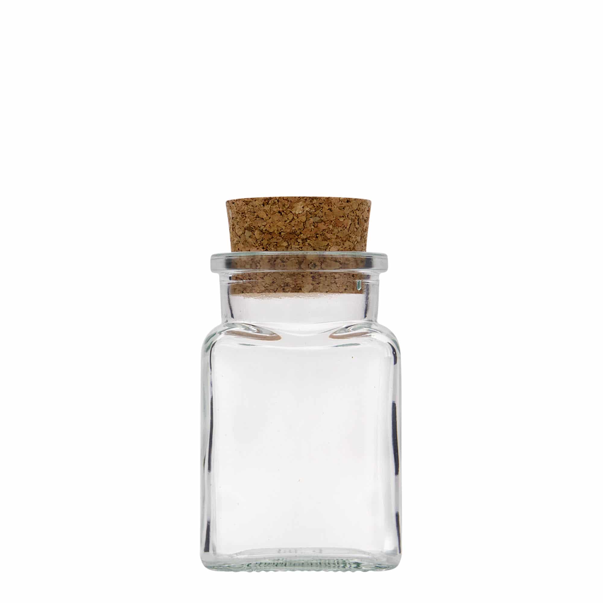 150 ml korgiga anum, ruudukujuline, sulgur: kork