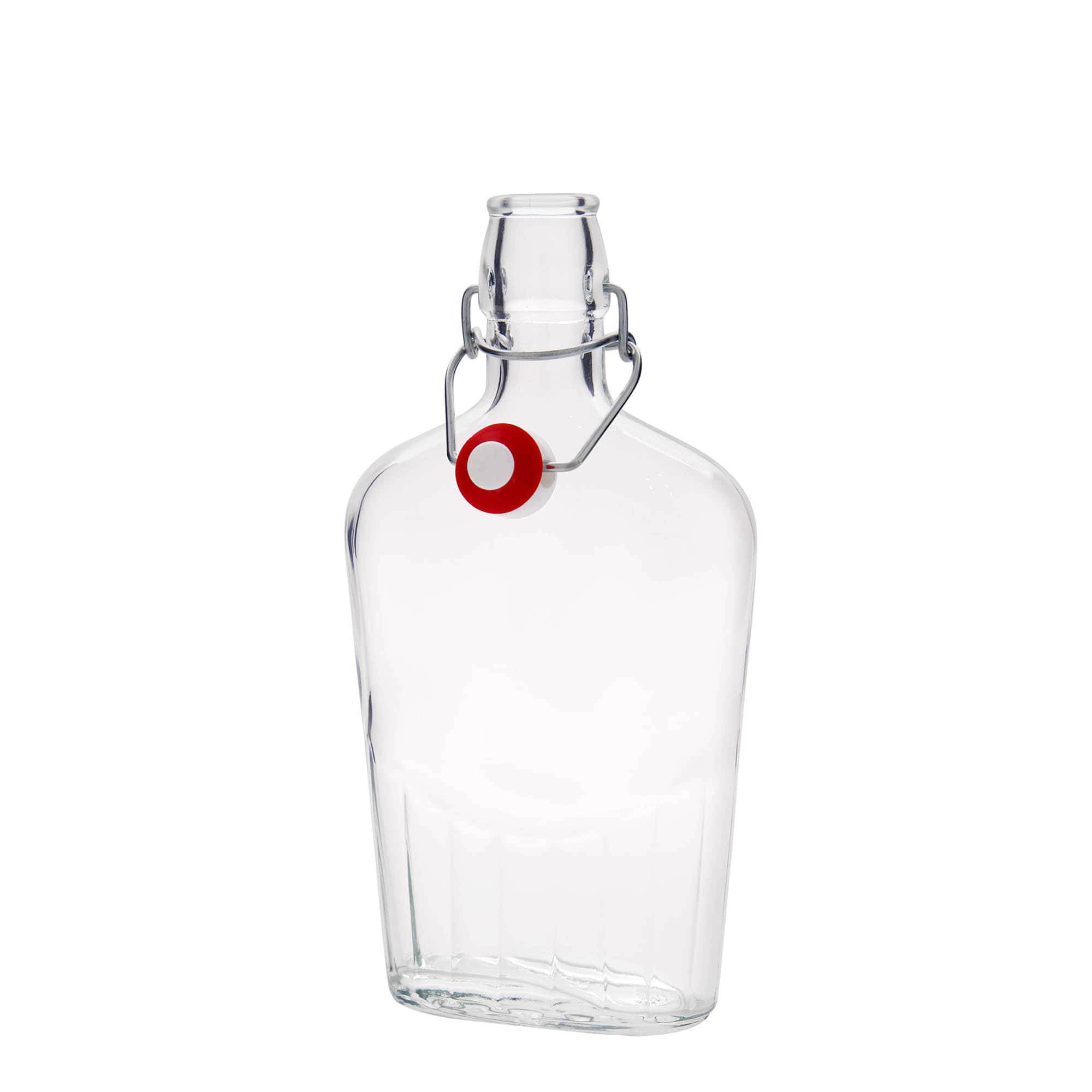 500 ml klaaspudel 'Fiaschetta', ovaalne, suu: klambrikork