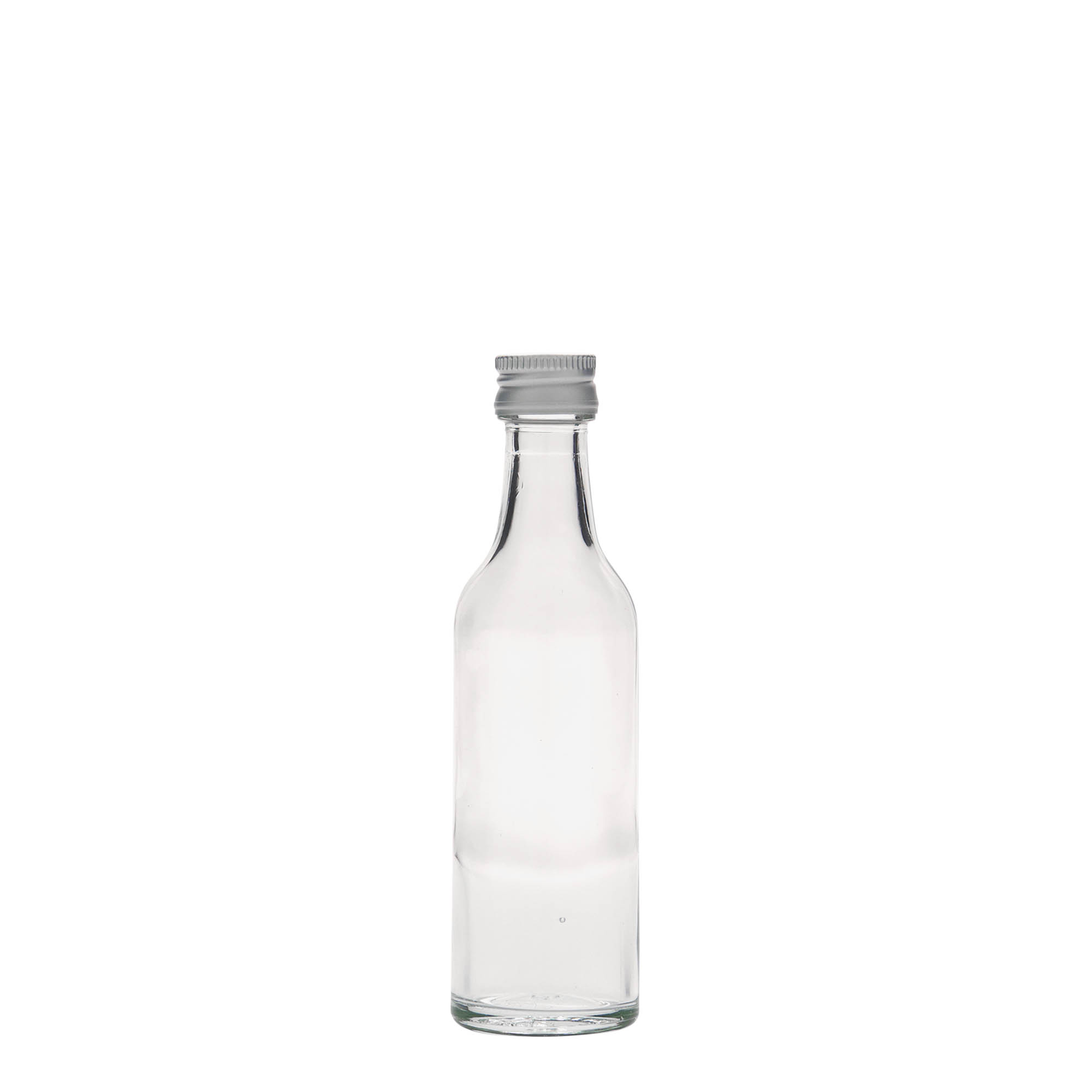 50 ml klaaspudel sirge kaelaga, ava: PP 18