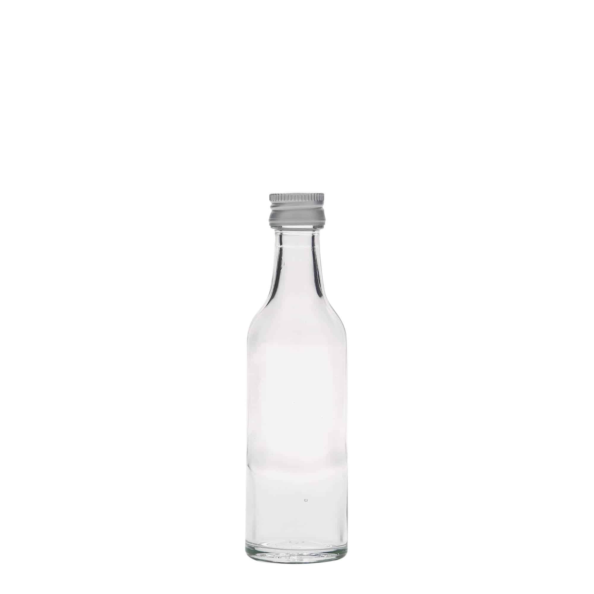 50 ml klaaspudel sirge kaelaga, ava: PP 18