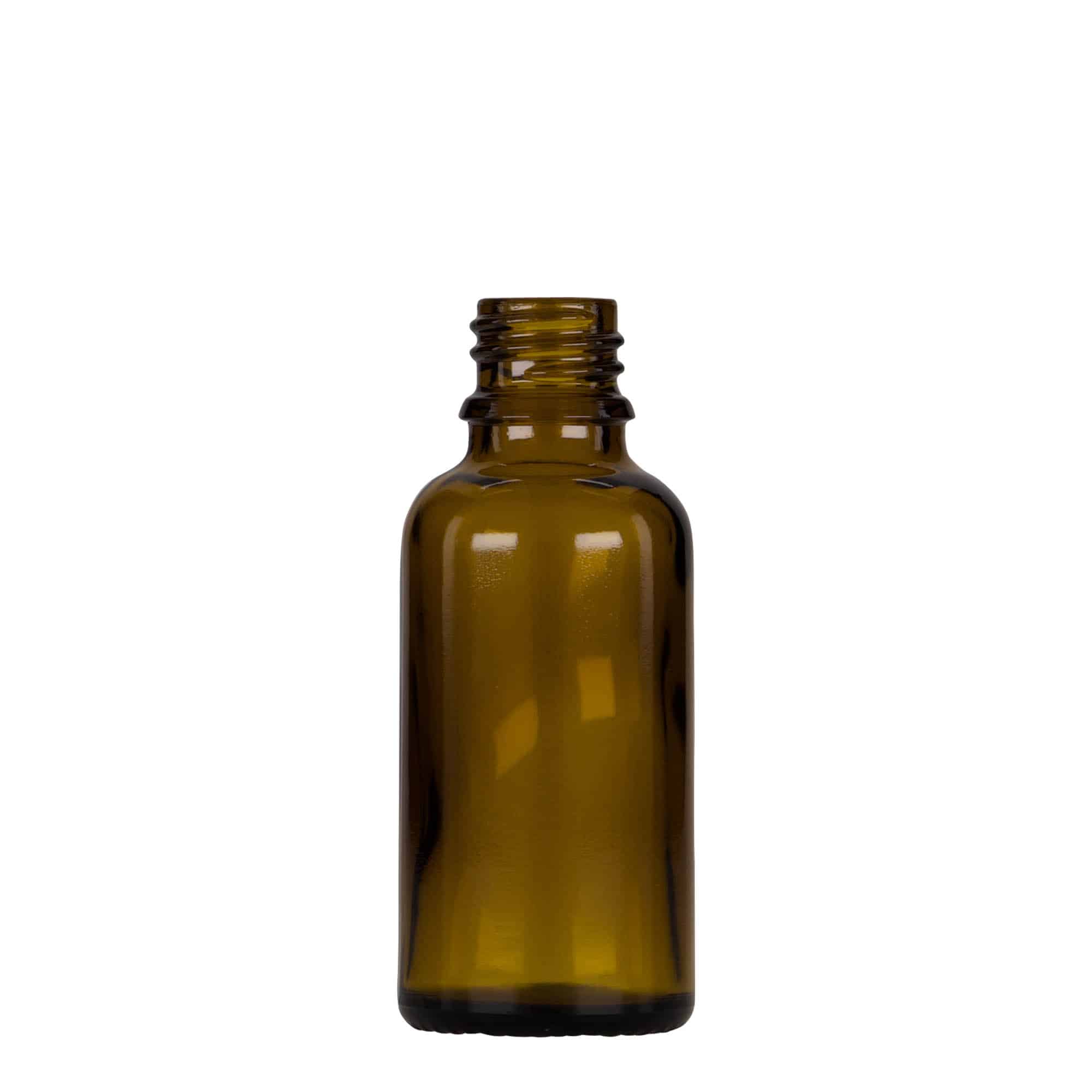 30 ml ravimi pipettpudel, klaas, pruun-must, sulgur: DIN 18