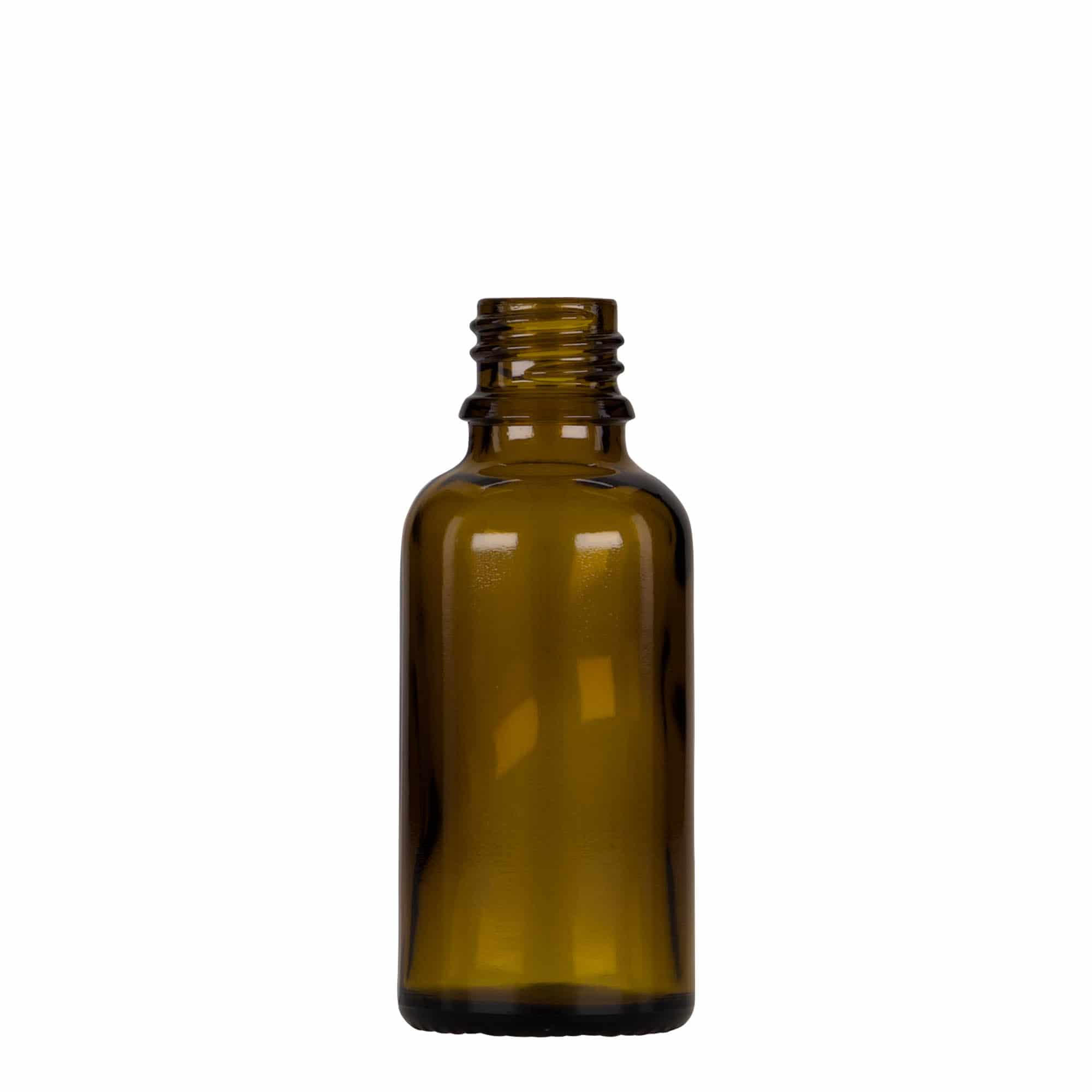 30 ml tilgutuspudel meditsiiniks, klaas, pruun-must, avale: DIN 18