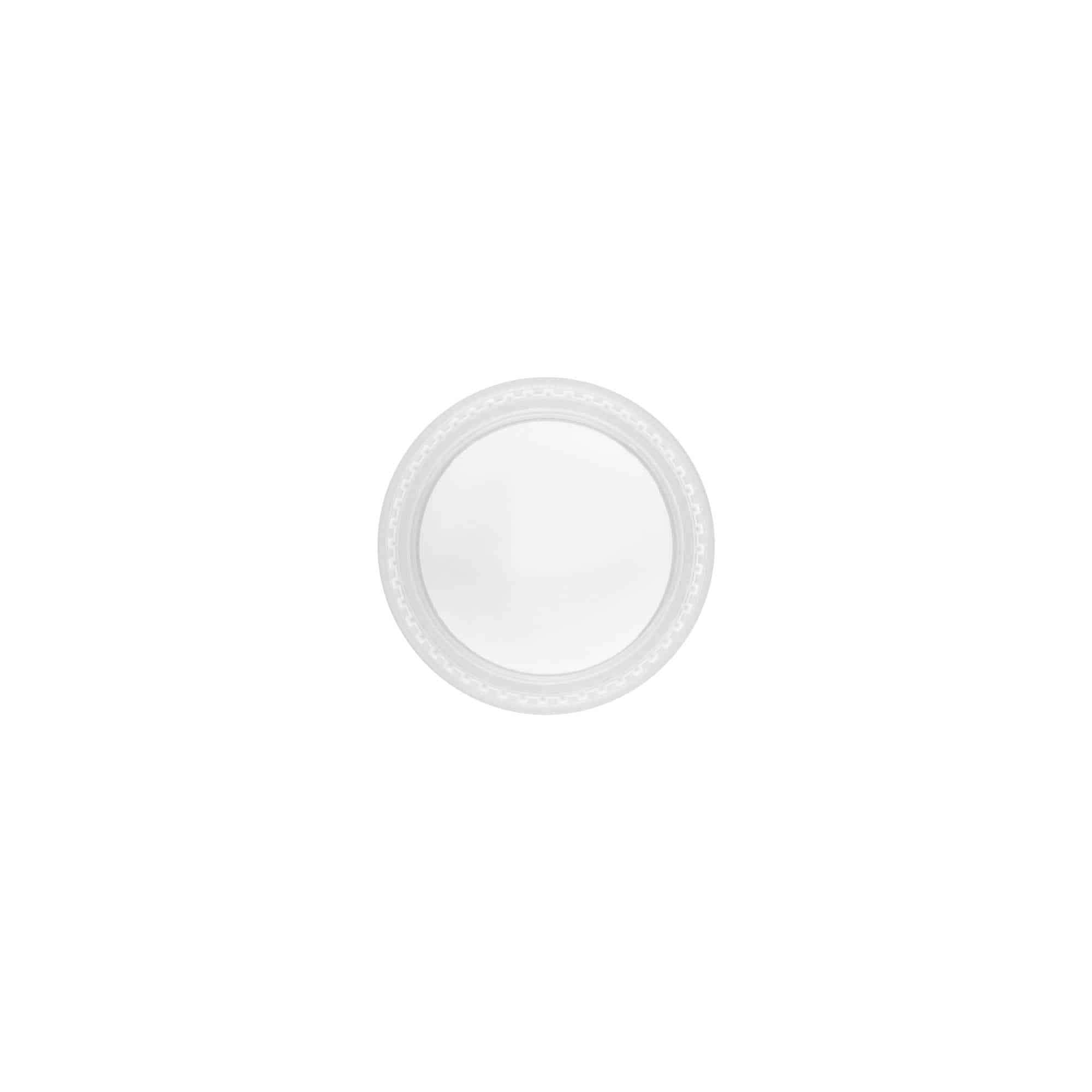 Keeratav kork 'Clear/Platin Edition', PP-plast, valge, sulguri tüüp: 45/2P
