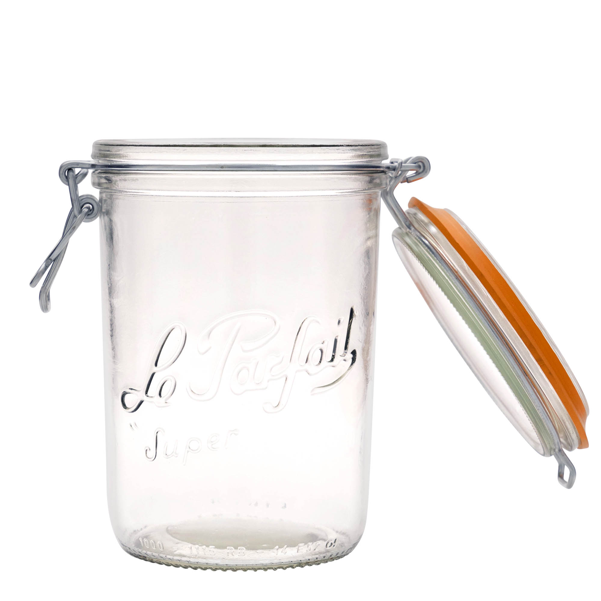 1000 ml traatkaanega purk 'Le Parfait Super Terrine', sulgur: traatkaas