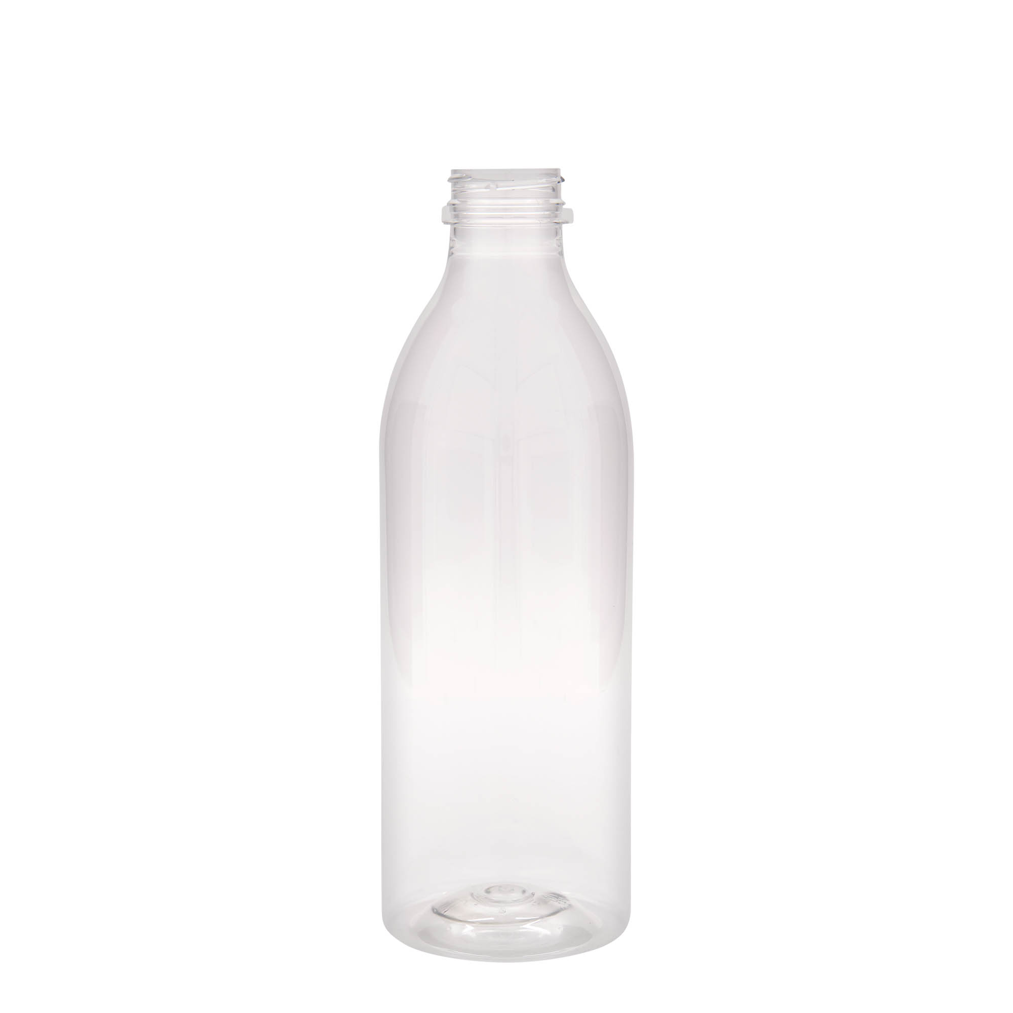 1.000 ml PET-pudel standard, plastik, kael: 38 mm 1.000 ml PET-pudel standard, plastik, kael: 38 mm