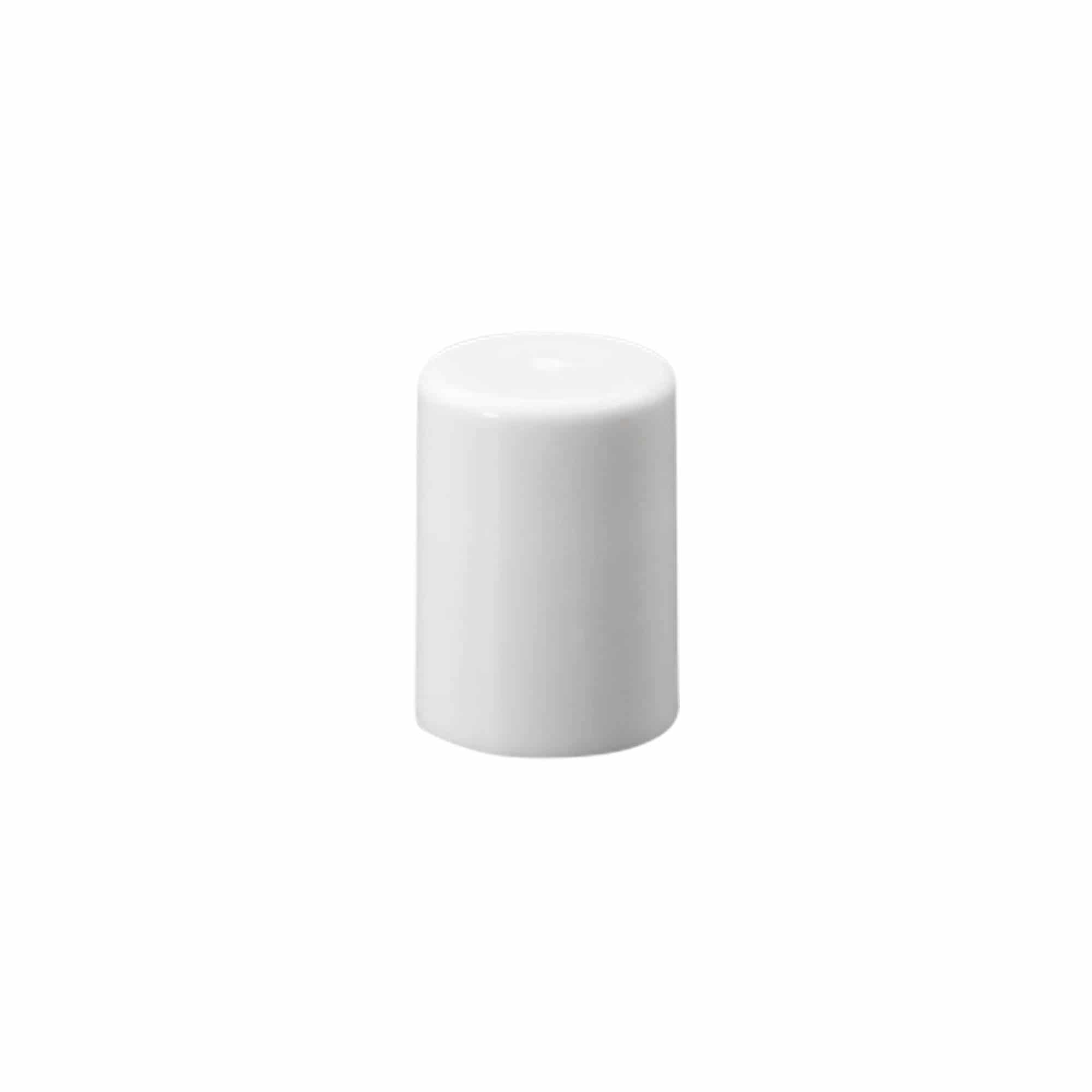 Kork 10 ml rulliga pudelile, PP-plast, valge, sulguri tüüp: keeratav kaas Kork 10 ml rulliga pudelile, PP-plast, valge, sulguri tüüp: keeratav kaas