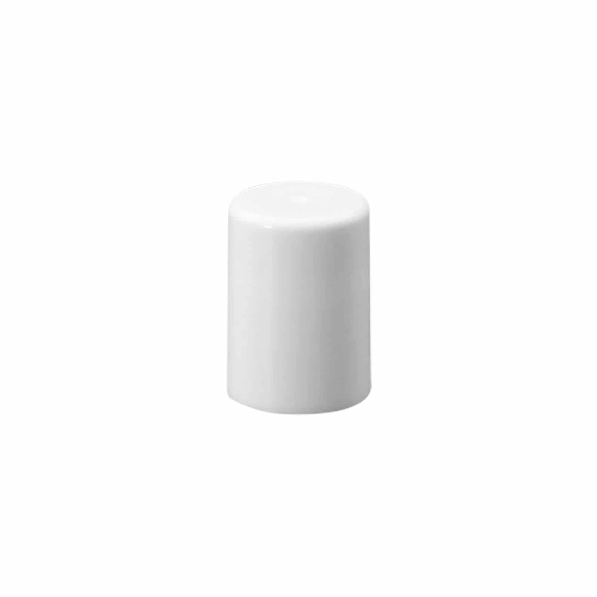 Korgid 10 ml rullpudeli jaoks, PP-plast, valge, suuava jaoks: keeratava korgiga sulgur