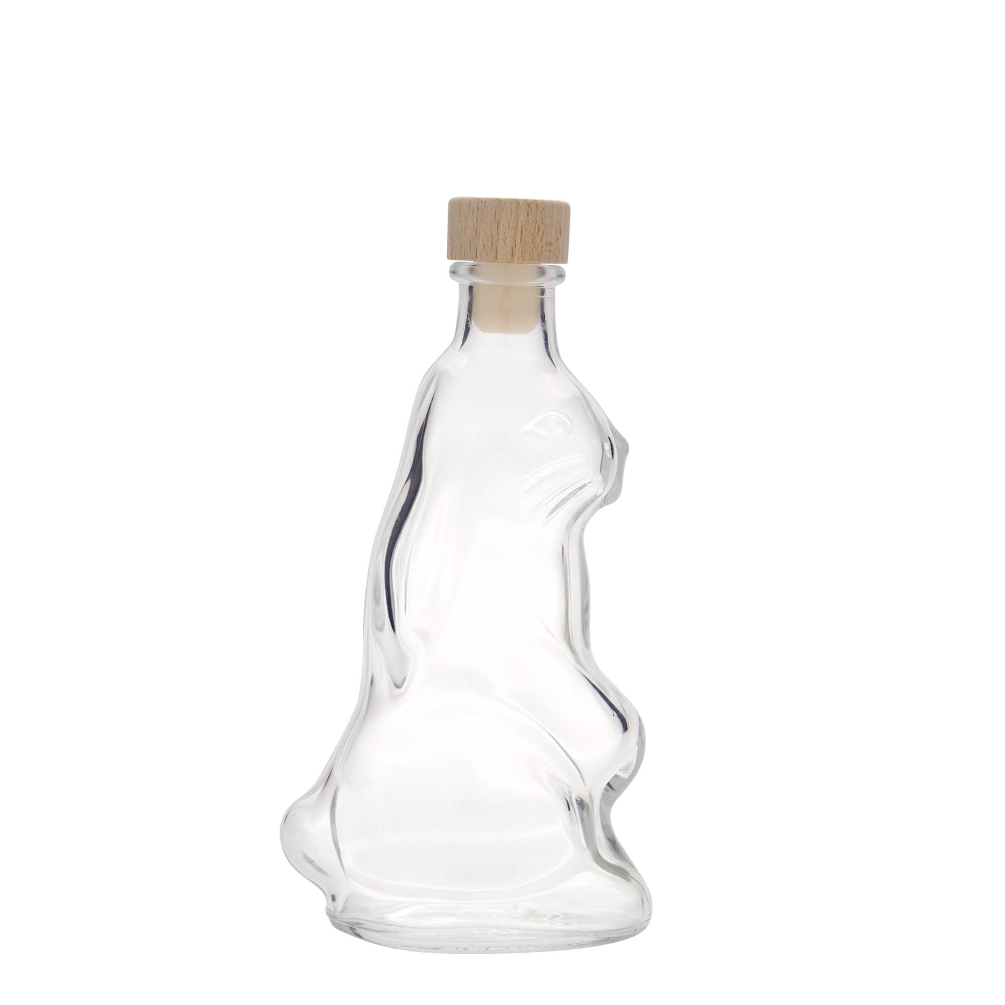 200 ml klaaspudel 'Jänes', suuava: kork