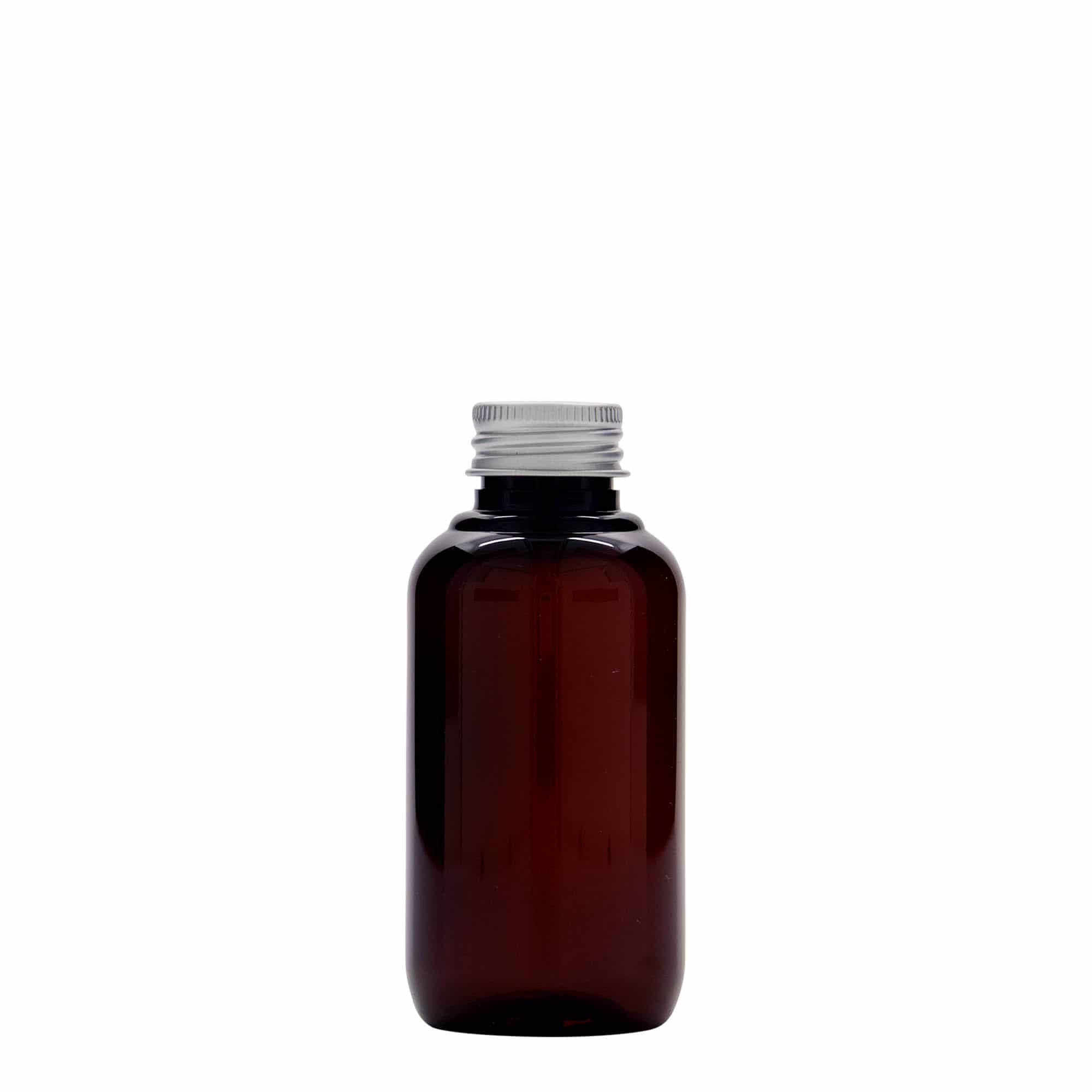 100 ml ringlussevõetud plastist pudel 'Victor's Best', PCR, pruun, sulgur: GPI 24/410