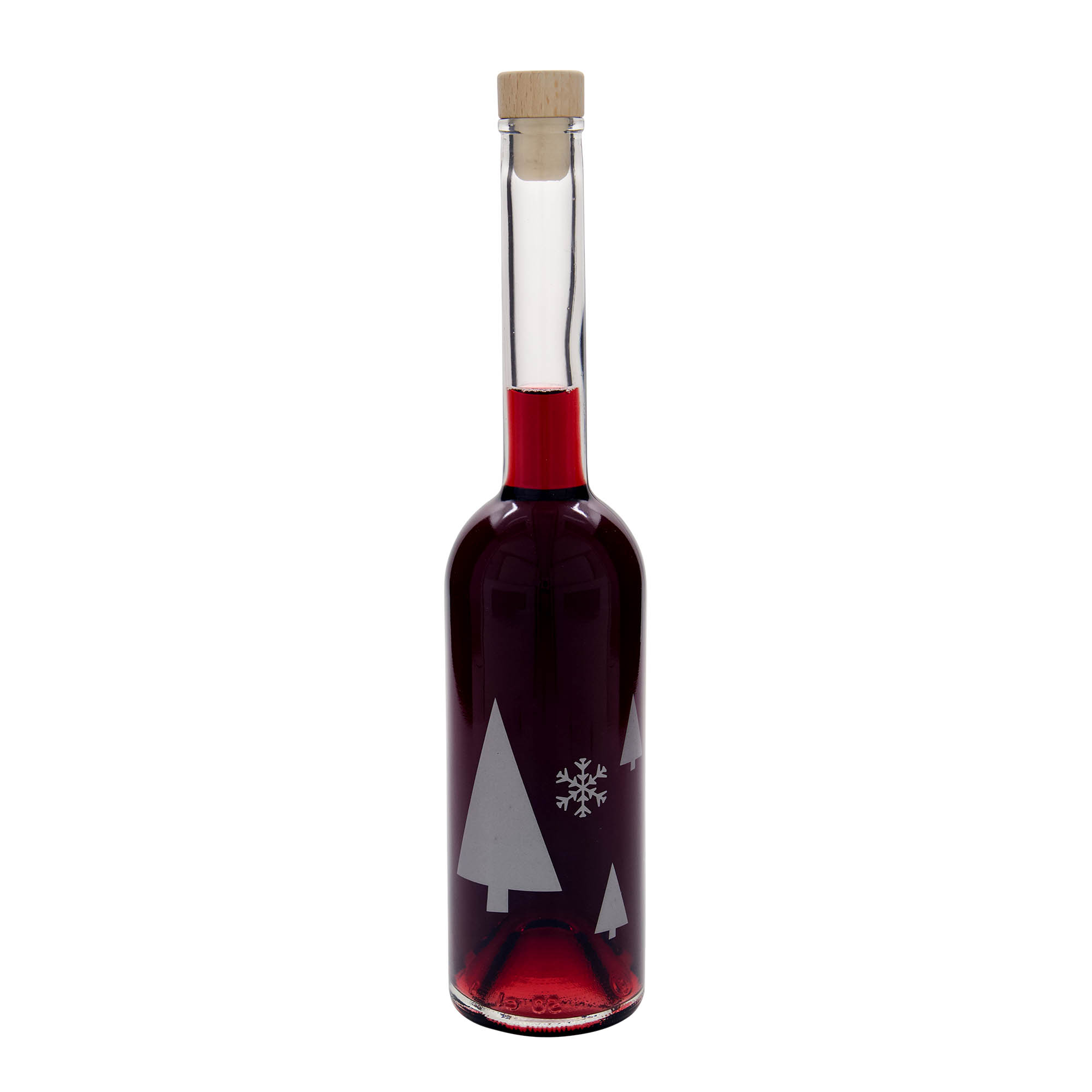 500 ml klaaspudel 'Opera', motiiv: lumekristallid, suuava: kork