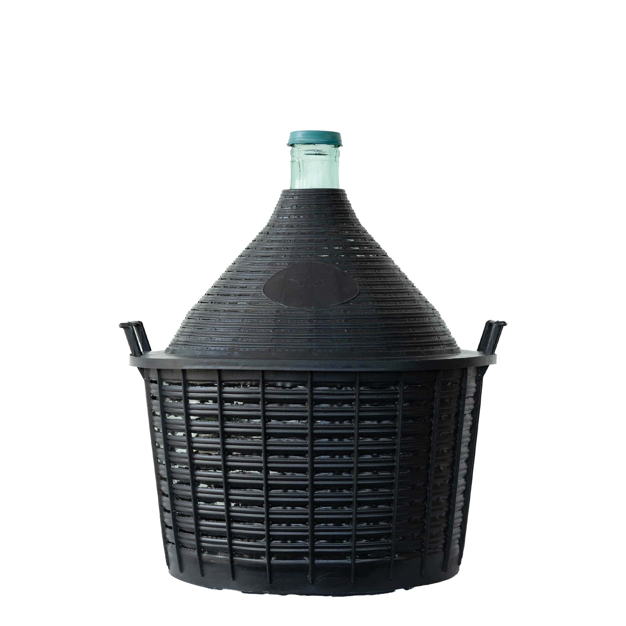 25 l pallonpudel kitsas kaelaga, klaas, avale: kaanega