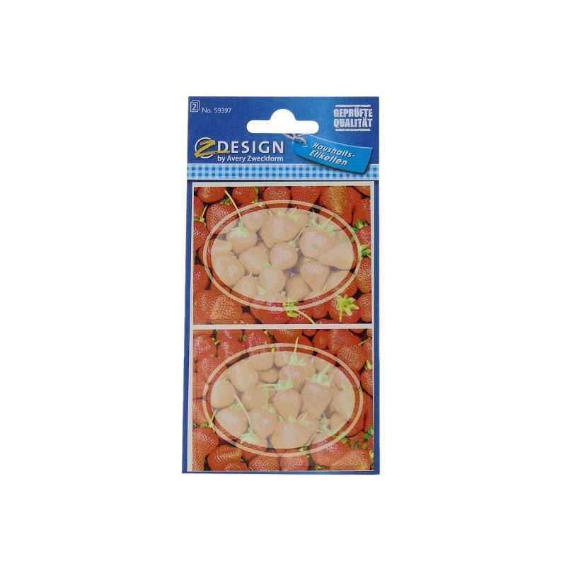 Zweckform kleebised 'Maasikad', ovaalsed, paber, mitmevärvilised Zweckform kleebised 'Maasikad', ovaalsed, paber, mitmevärvilised