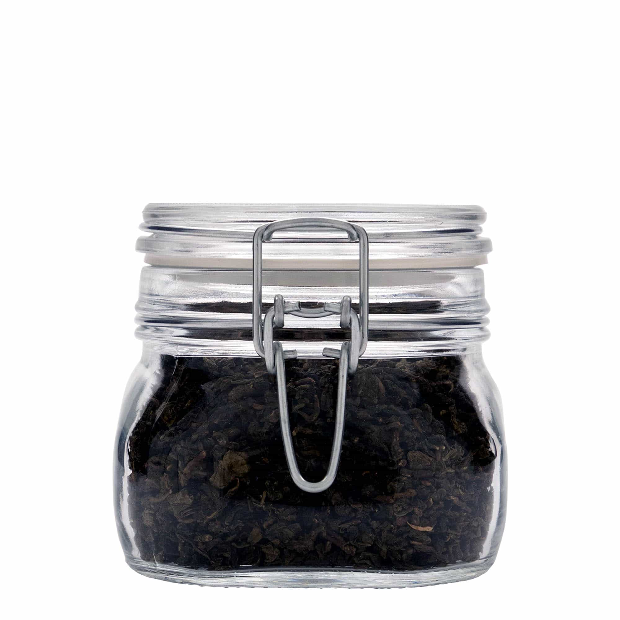 500 ml traadist sulguriga klaaspurk 'Fido', ruudukujuline, suu: traadist sulgur