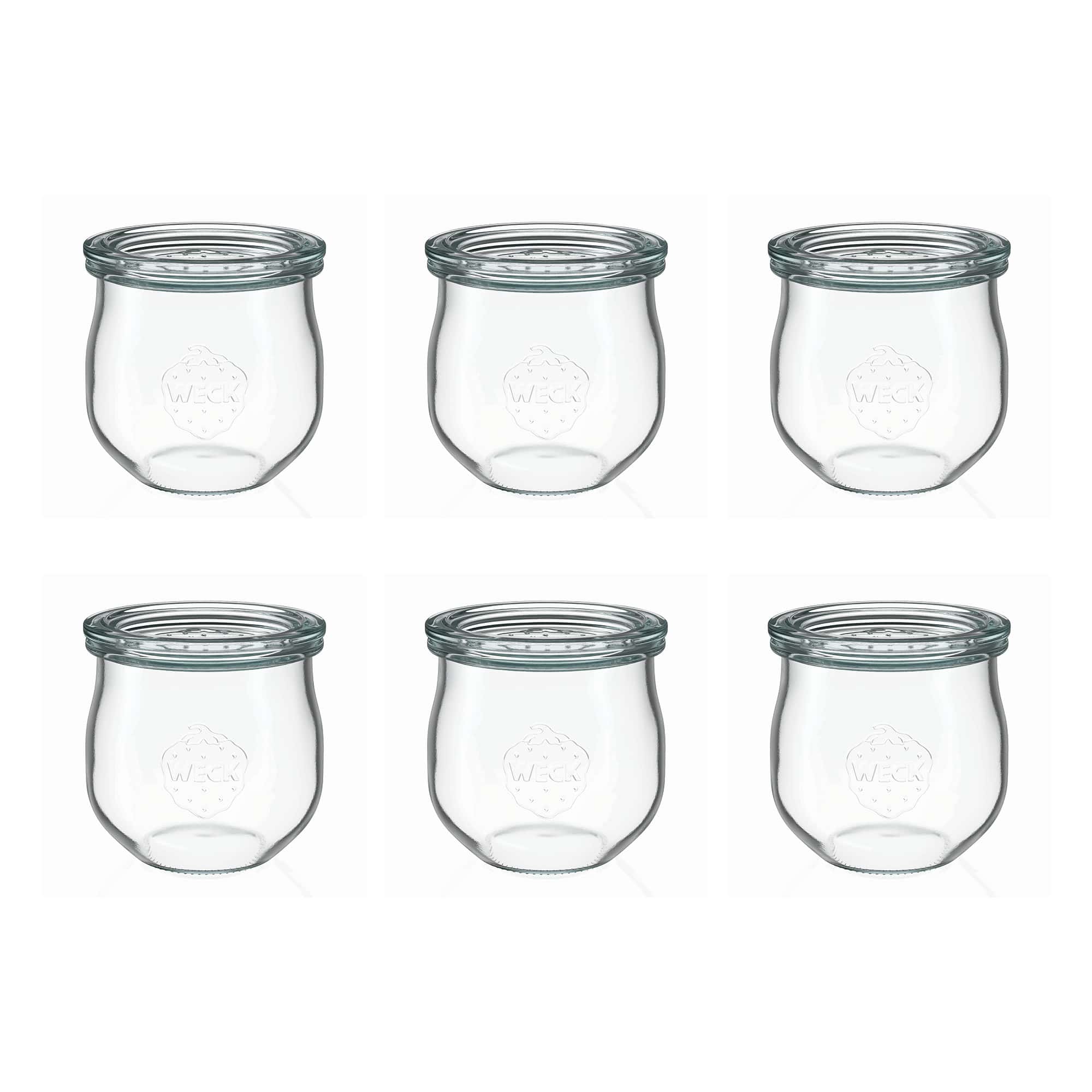 6x 370 ml WECK-tulbipurk klaaskaanega RR 80