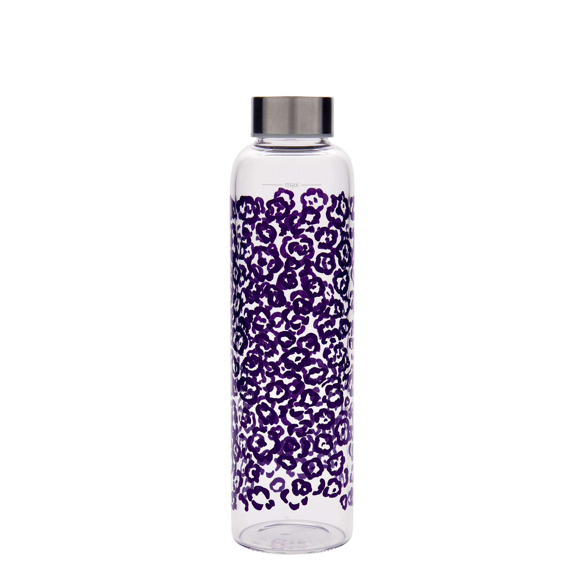 500 ml joogipudel 'Perseus - lilla lilled', suuosa: kruvikork