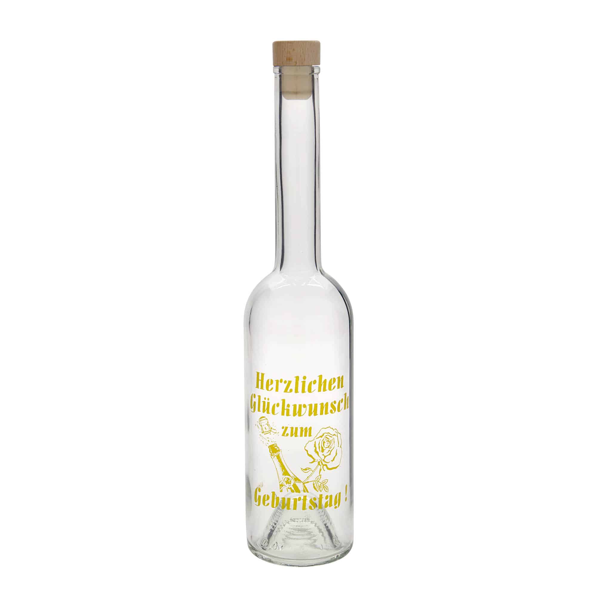 500 ml klaaspudel 'Opera', motiiv: Apple (õun), sulgur: kork