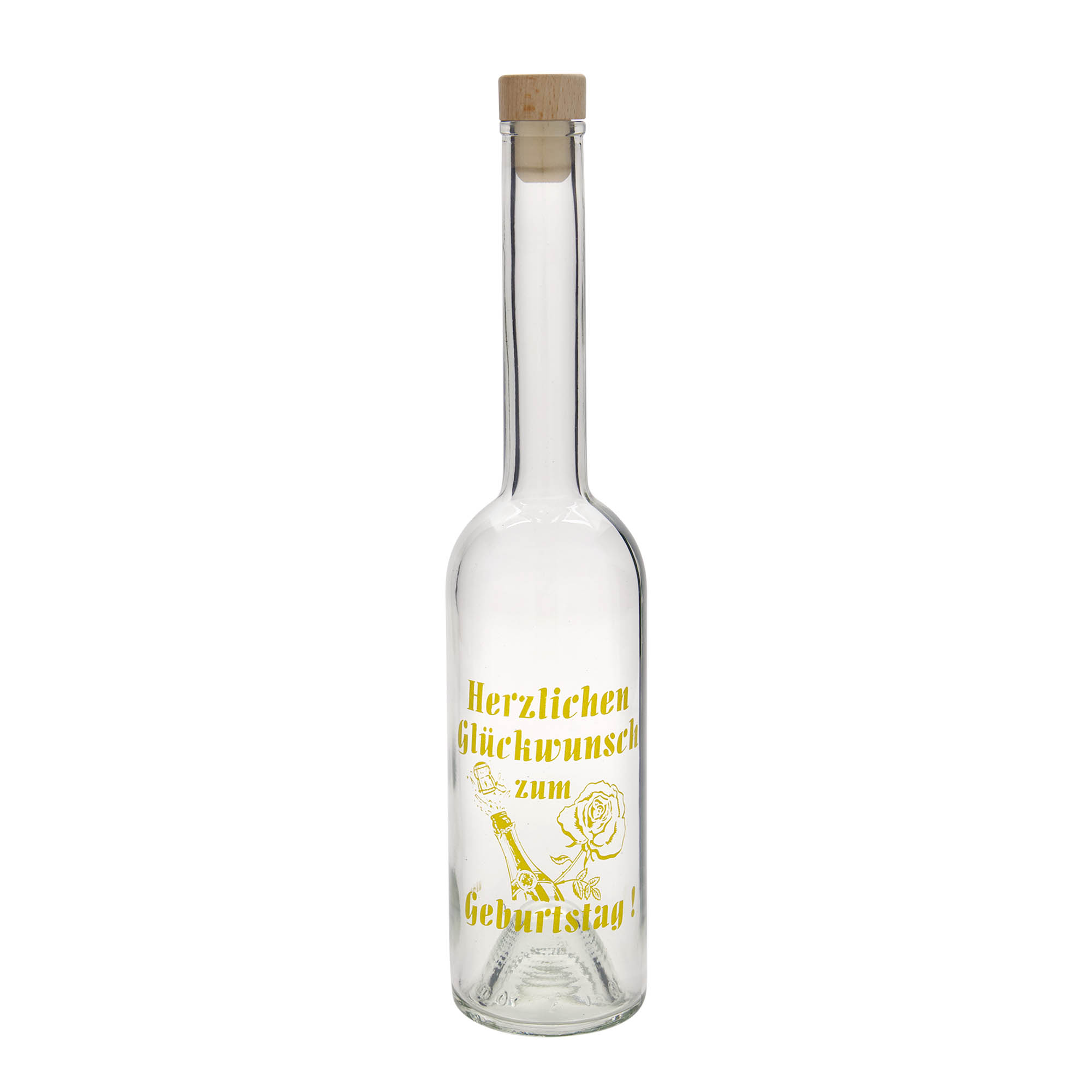 500 ml klaaspudel 'Opera', motiiv: Õun, suuava: kork