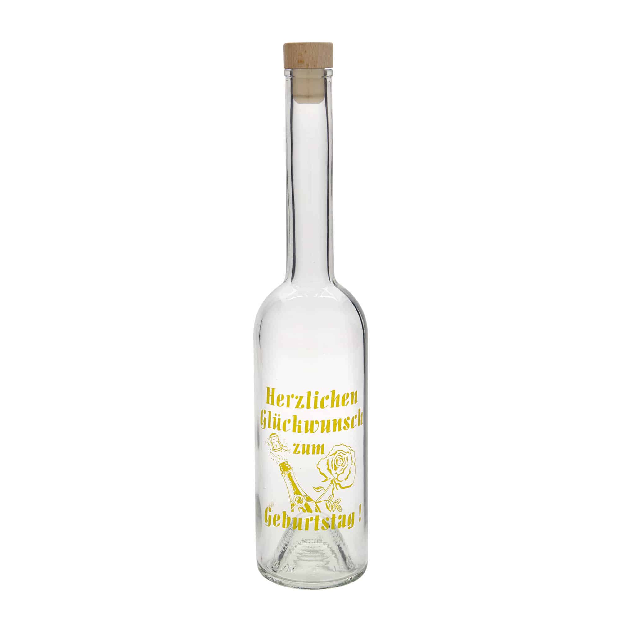 500 ml klaaspudel 'Opera', motiiv: Õun, suuava: kork