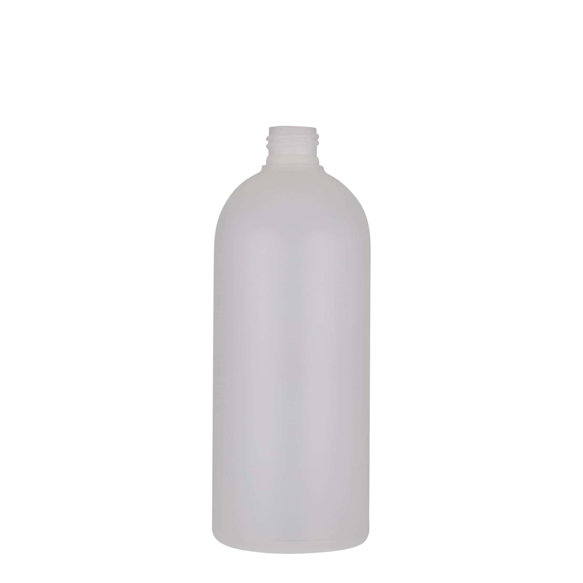 500 ml plastpudel 'Tuffy', HDPE, naturaalne, avaus: 24/410
