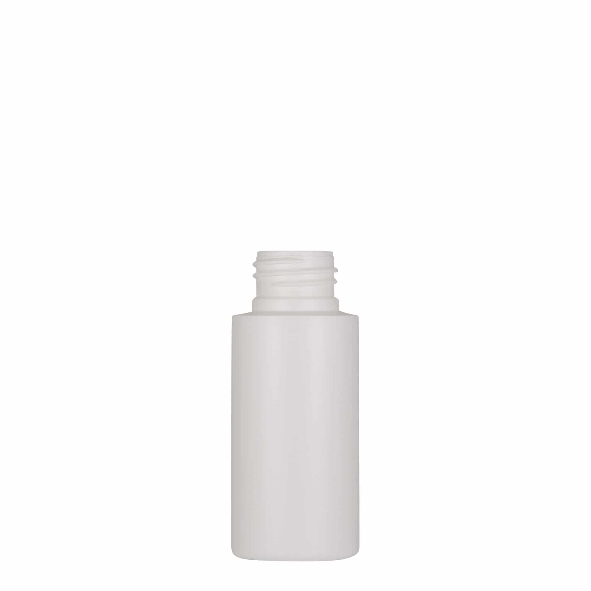 50 ml plastpudel 'Pipe', Green HDPE, valge, sulgur: GPI 24/410