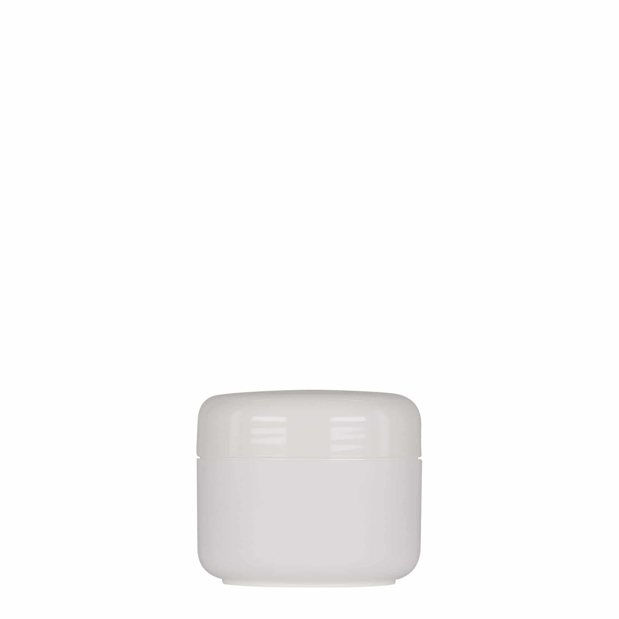 50 ml plasttopsis „Bianca“, PP, valge, avale: kruvikork
