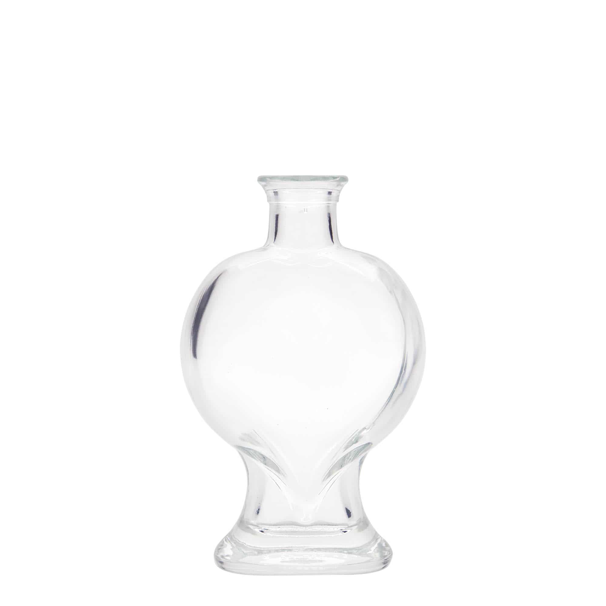 200 ml klaaspudel 'Süda', sulgur: kork