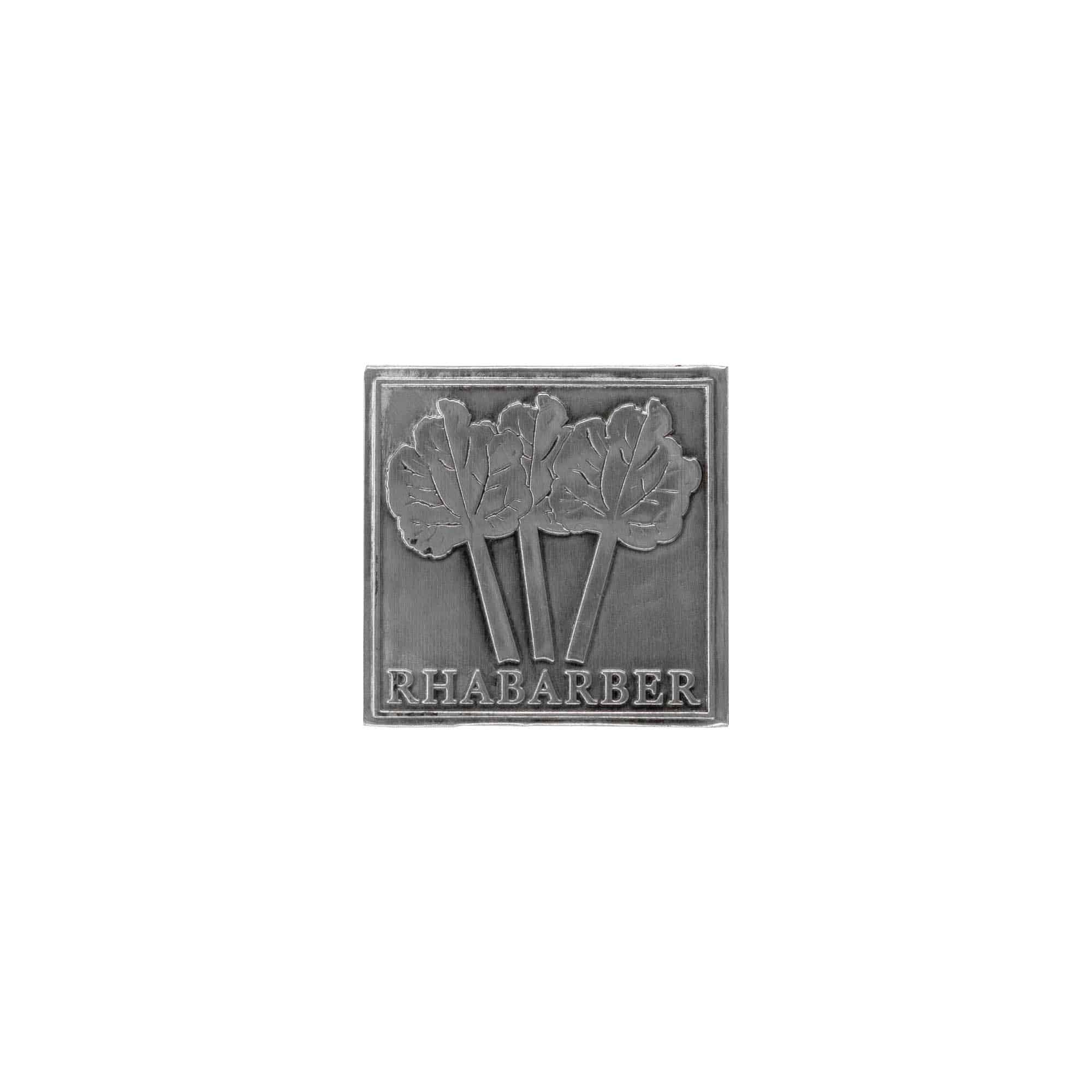 Tin silt 'Rabarber', ruudukujuline, metall, hõbedane