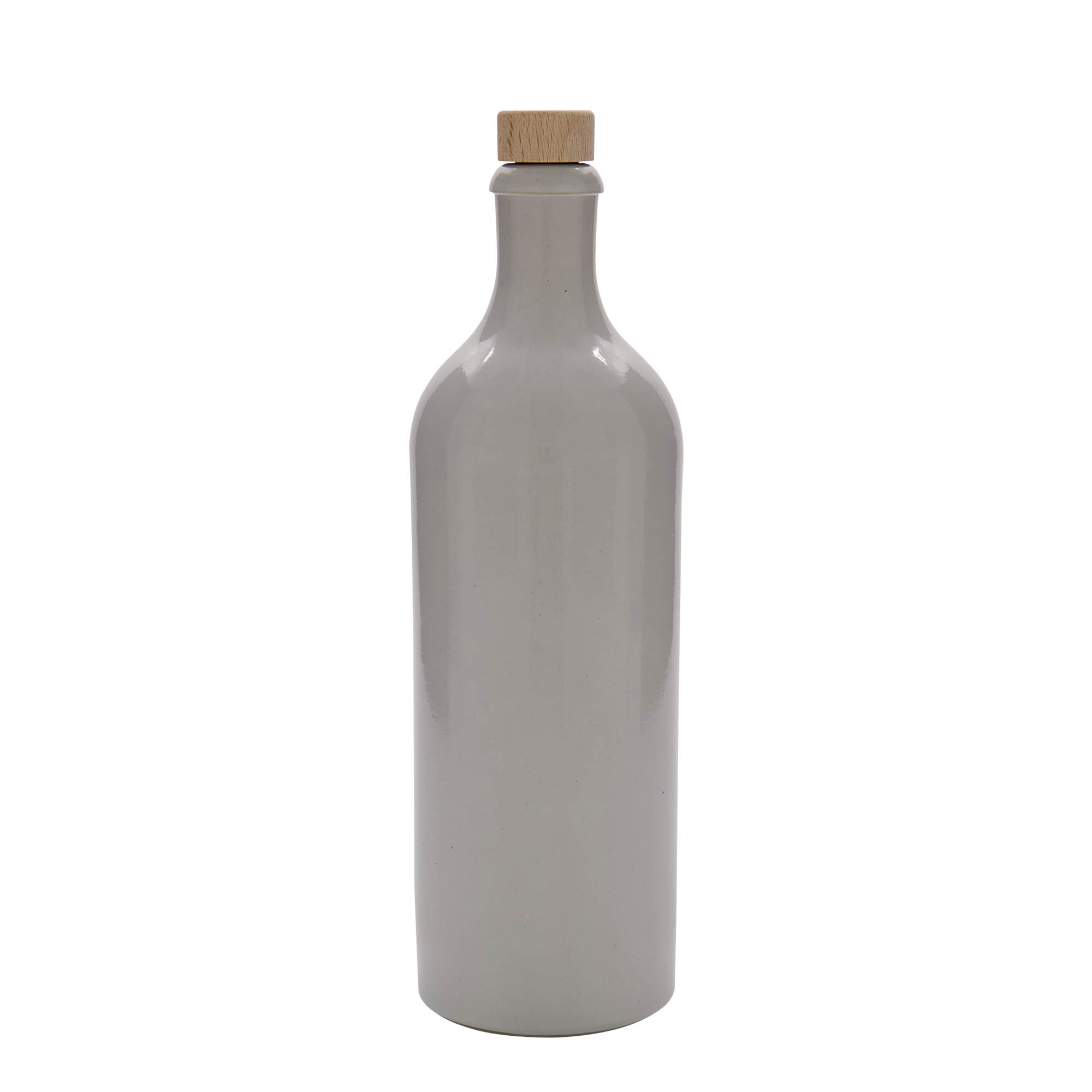 750 ml savinõu, keraamiline, valge, suuava: kork