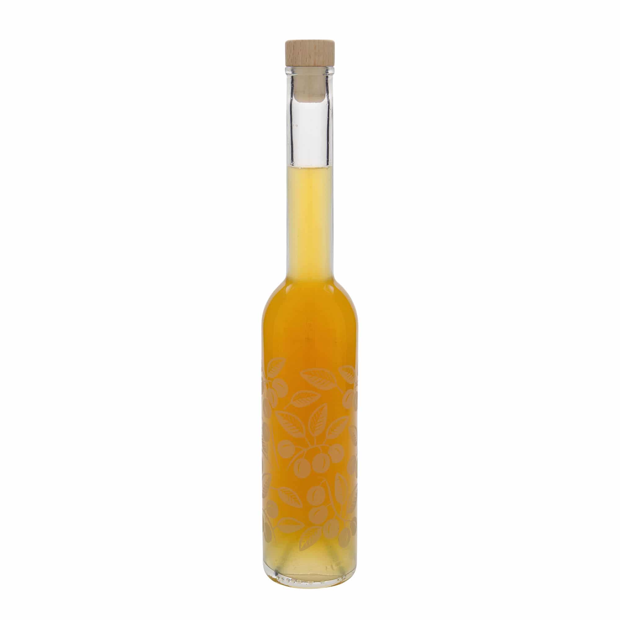 350 ml klaaspudel „Opera“, motiiv: Mirabellid, avale: kork
