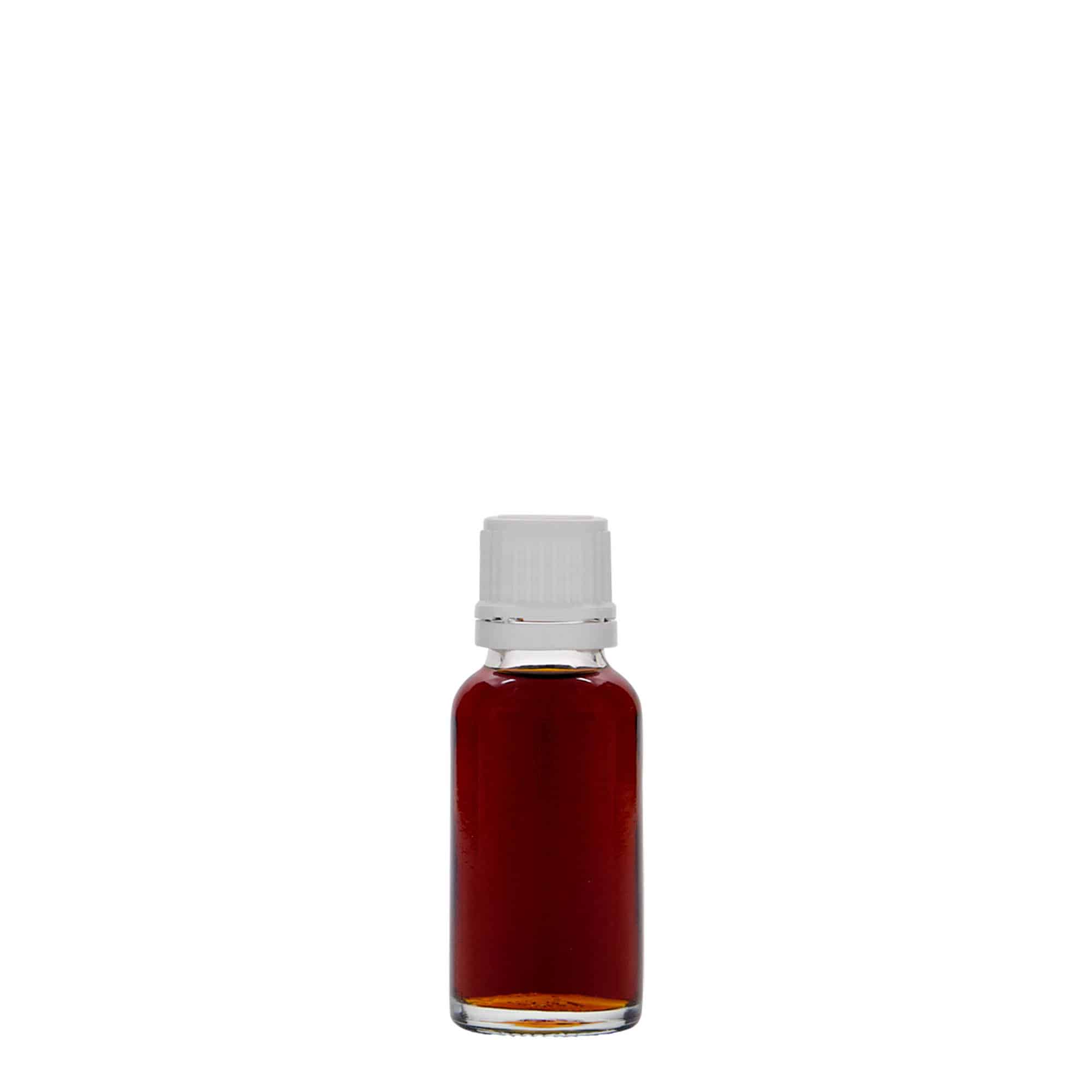 20 ml meditsiinipudel, klaas, suuava: DIN 18
