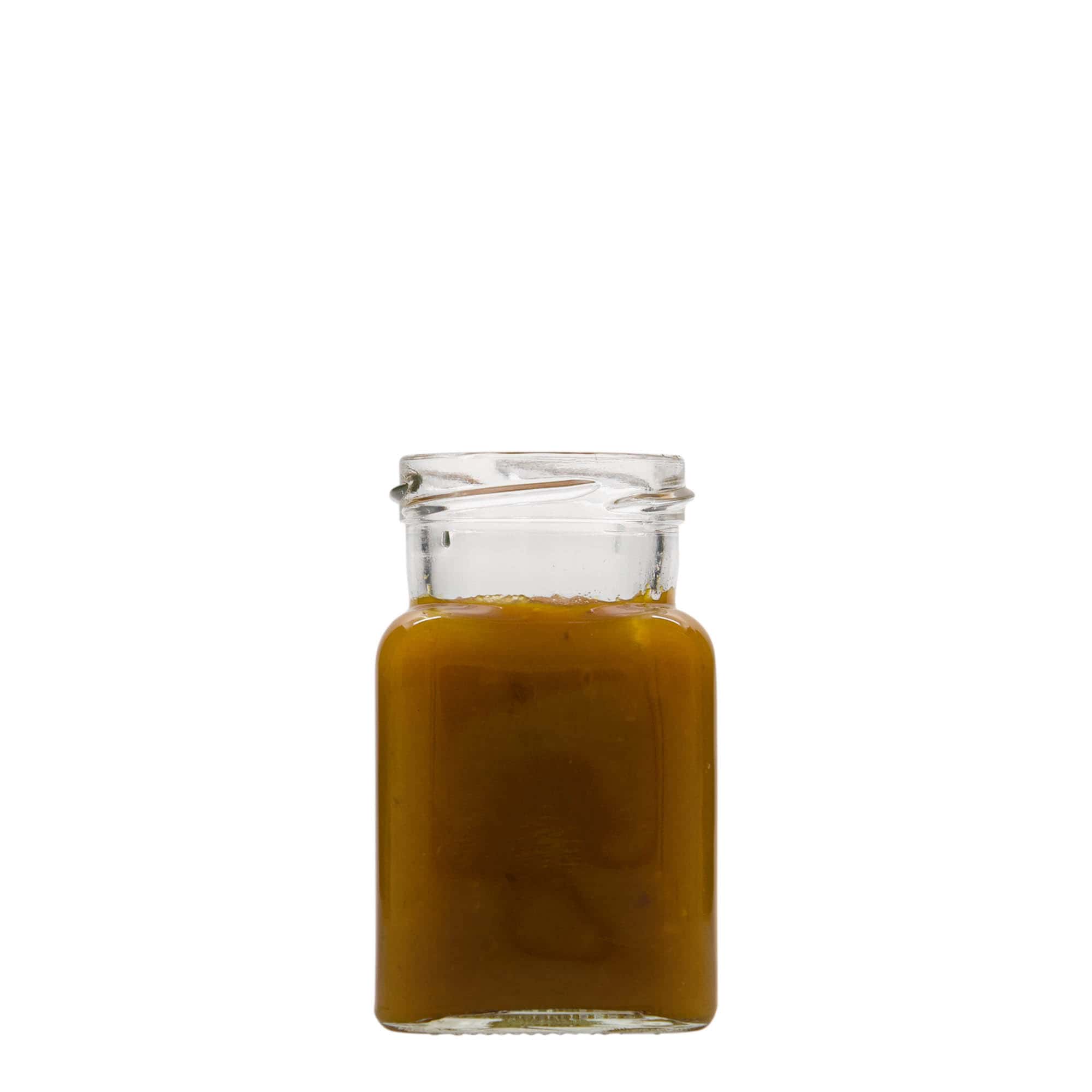 150 ml ruudukujuline klaaspurk, avale: keeratav (TO 53)