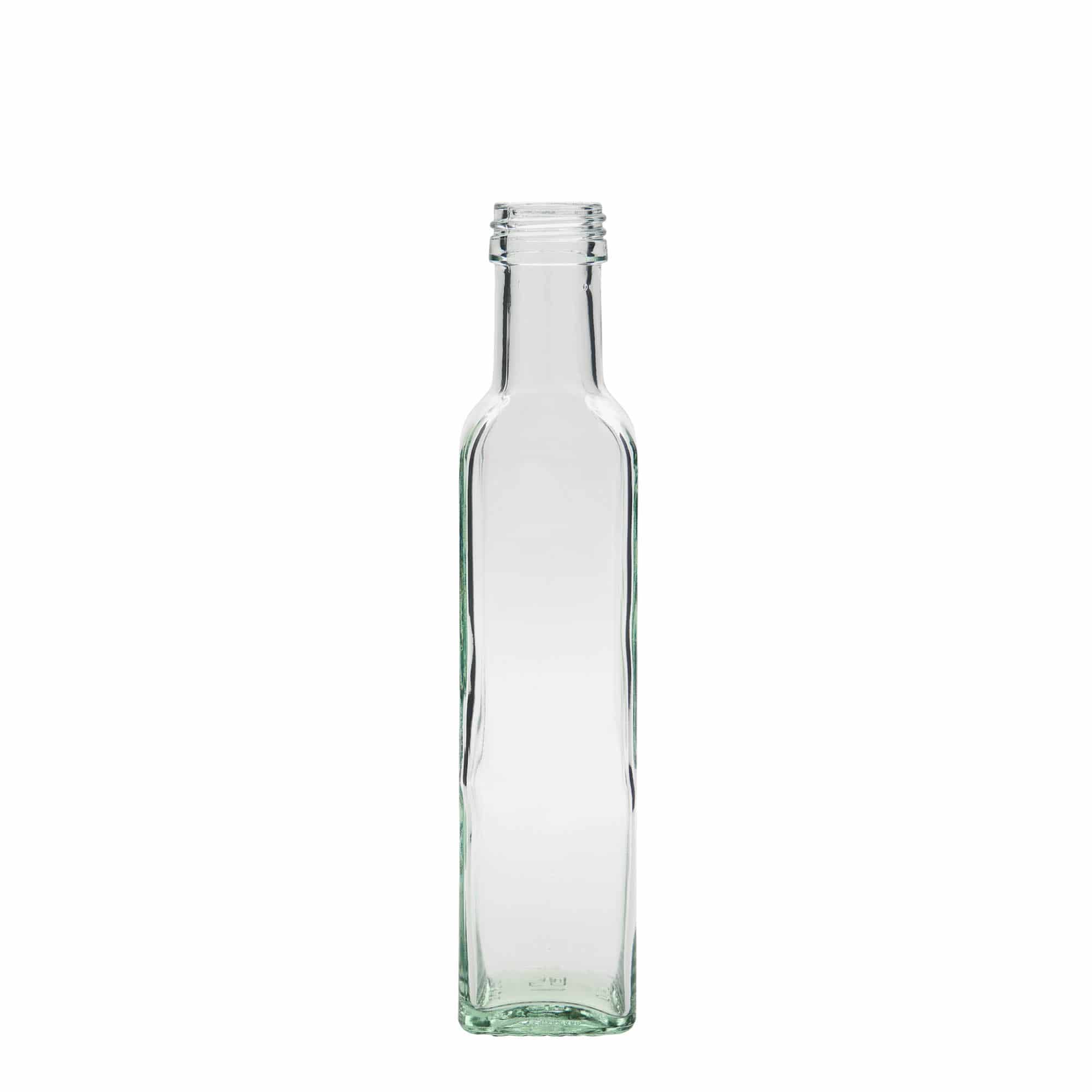 250 ml klaaspudel 'Marasca', ruudukujuline, suuava: PP 31,5