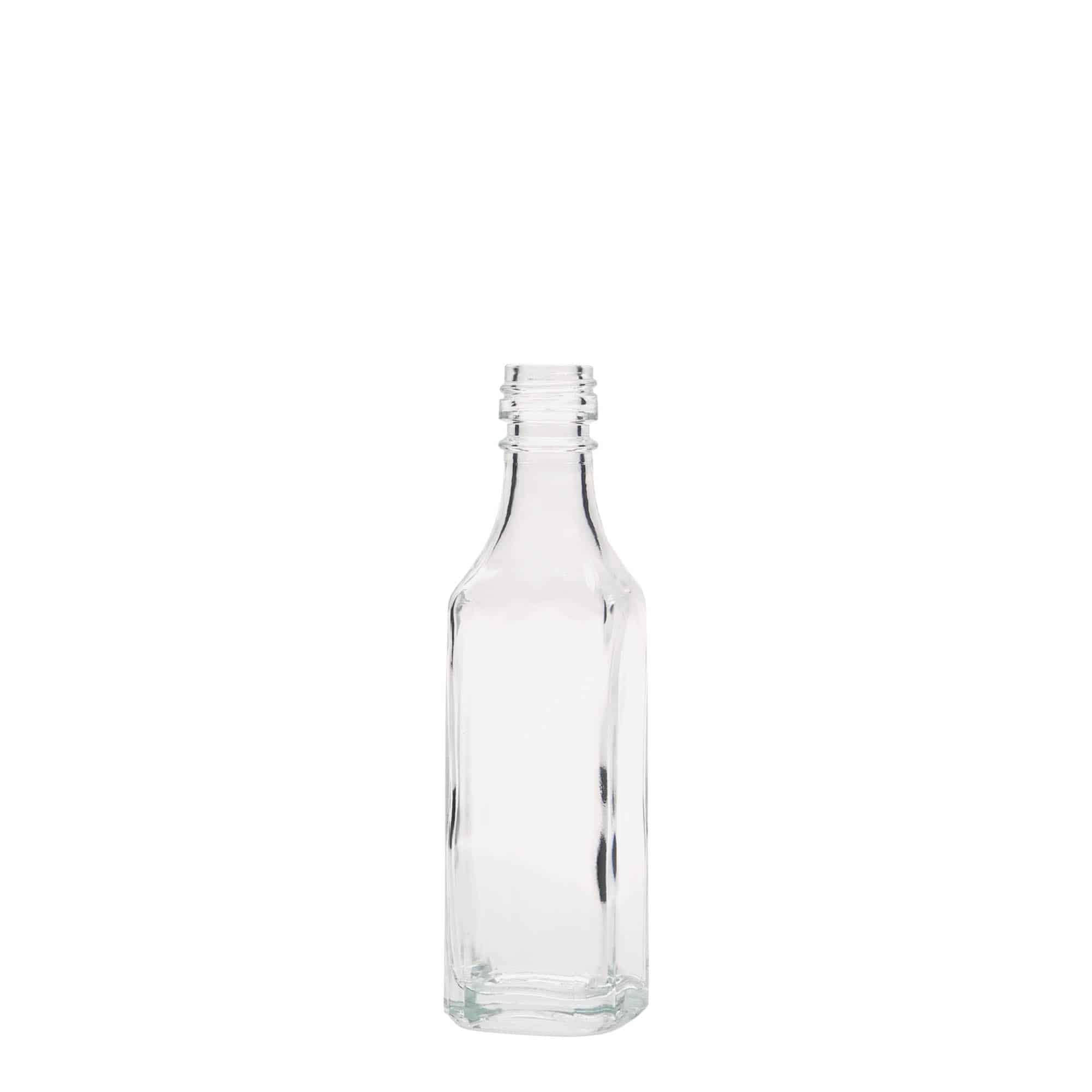 50 ml klaaspudel 'Siena', ruudukujuline, sulgur: PP 18