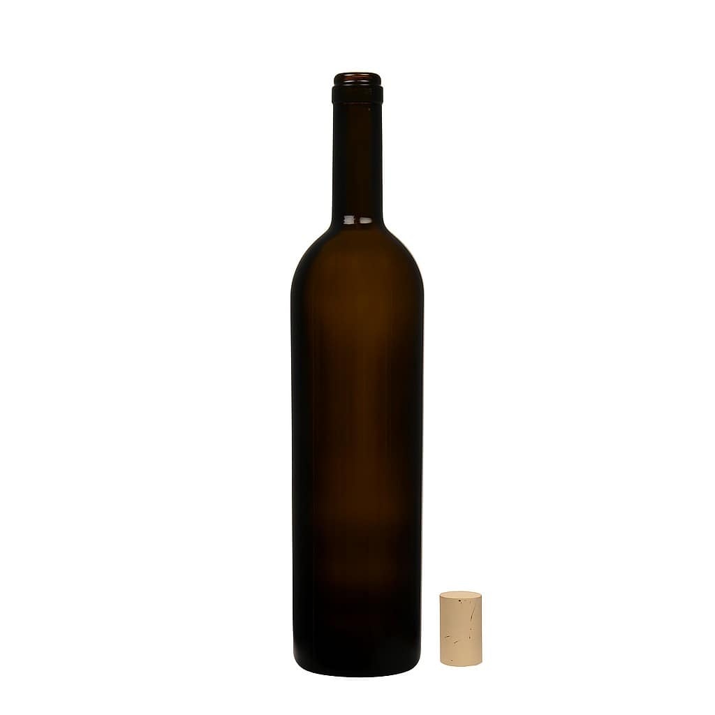 750 ml veinpudel 'Liberty', antiikroheline, suue: kork