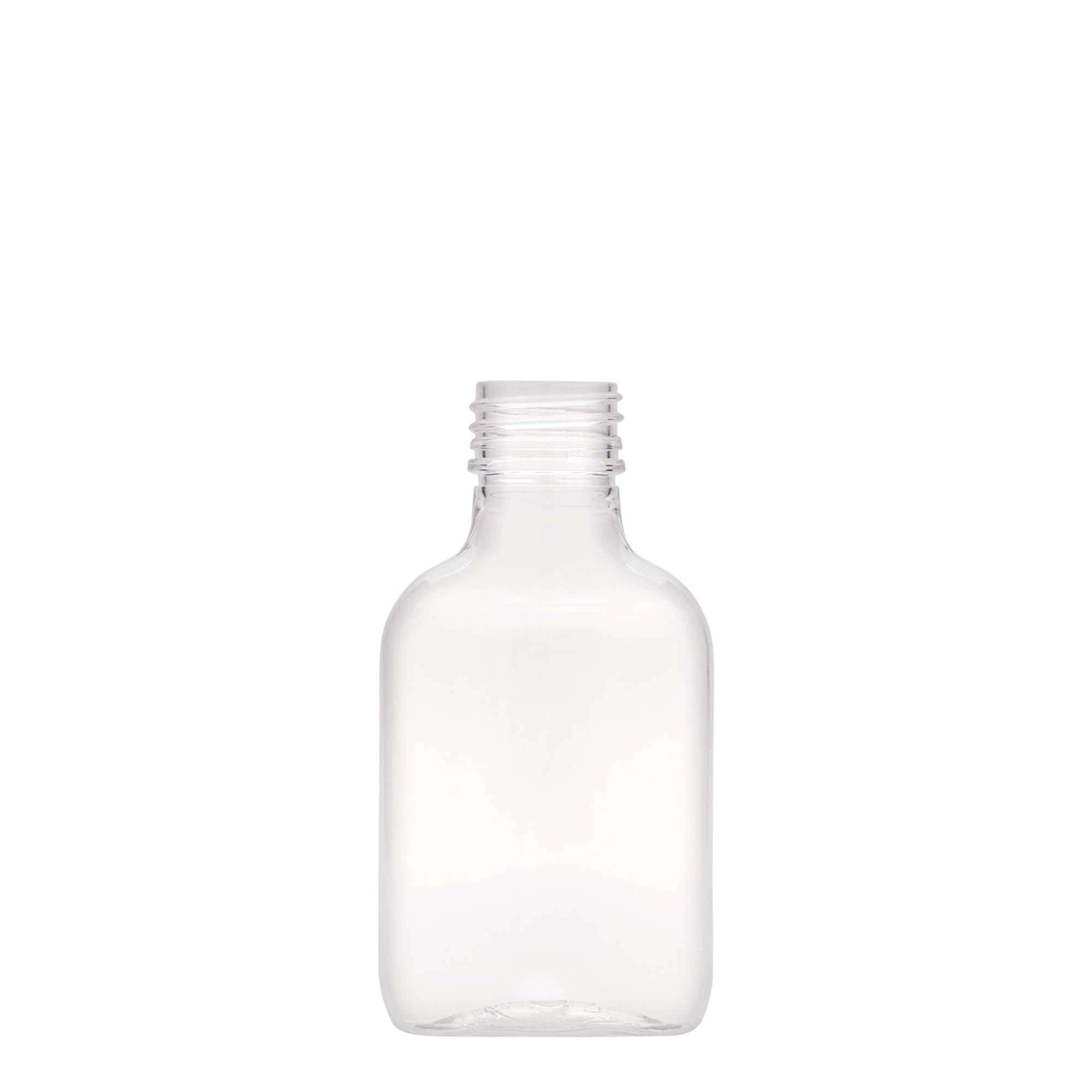100 ml taskupudel, ovaalne, PET-plast, suuava: PP 28